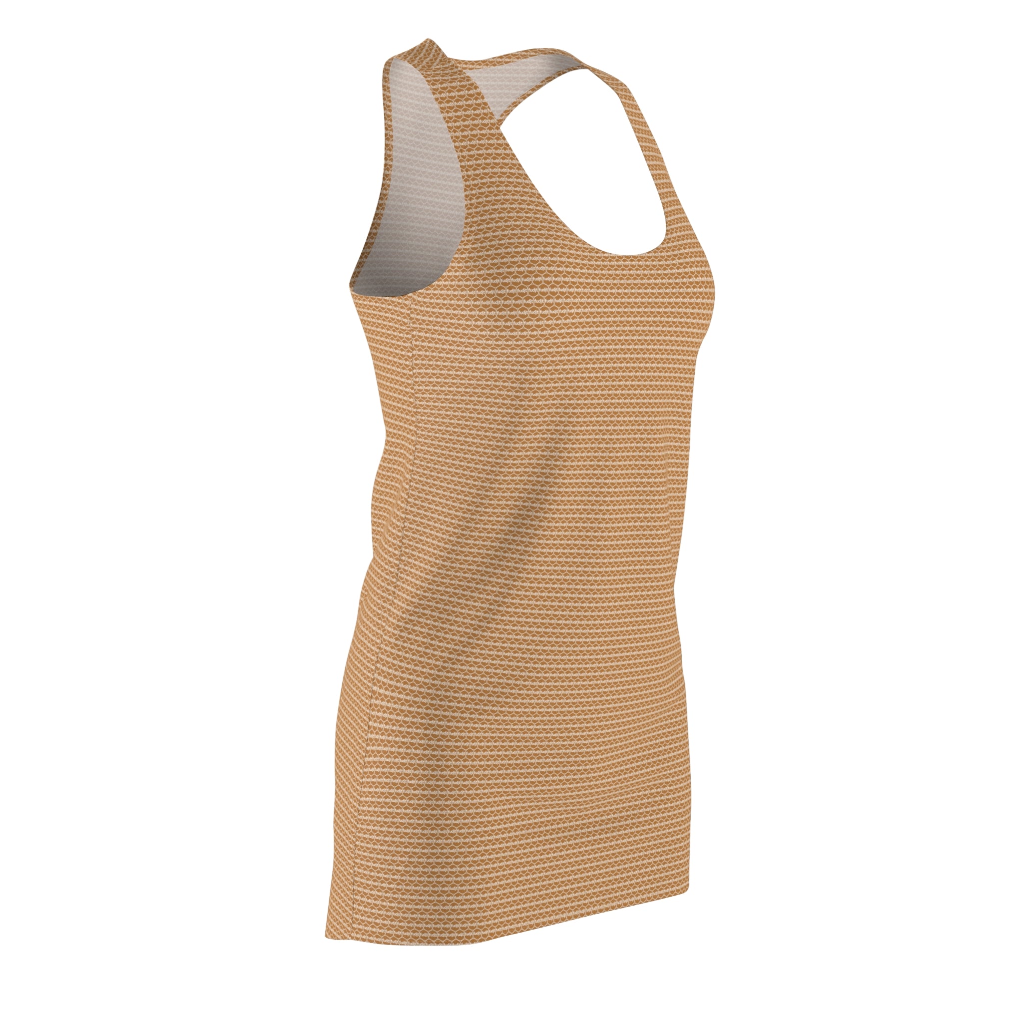 Light Brown fudjt Unbroken Chain .5 Chic Racerback Dress