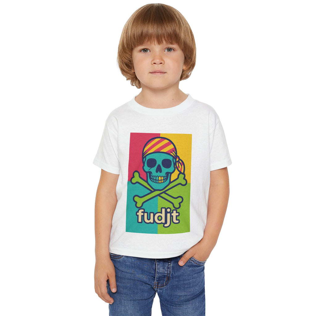 fudjt Toddler Tee with "Booty" Skull and Crossbones Design | 6 Colors