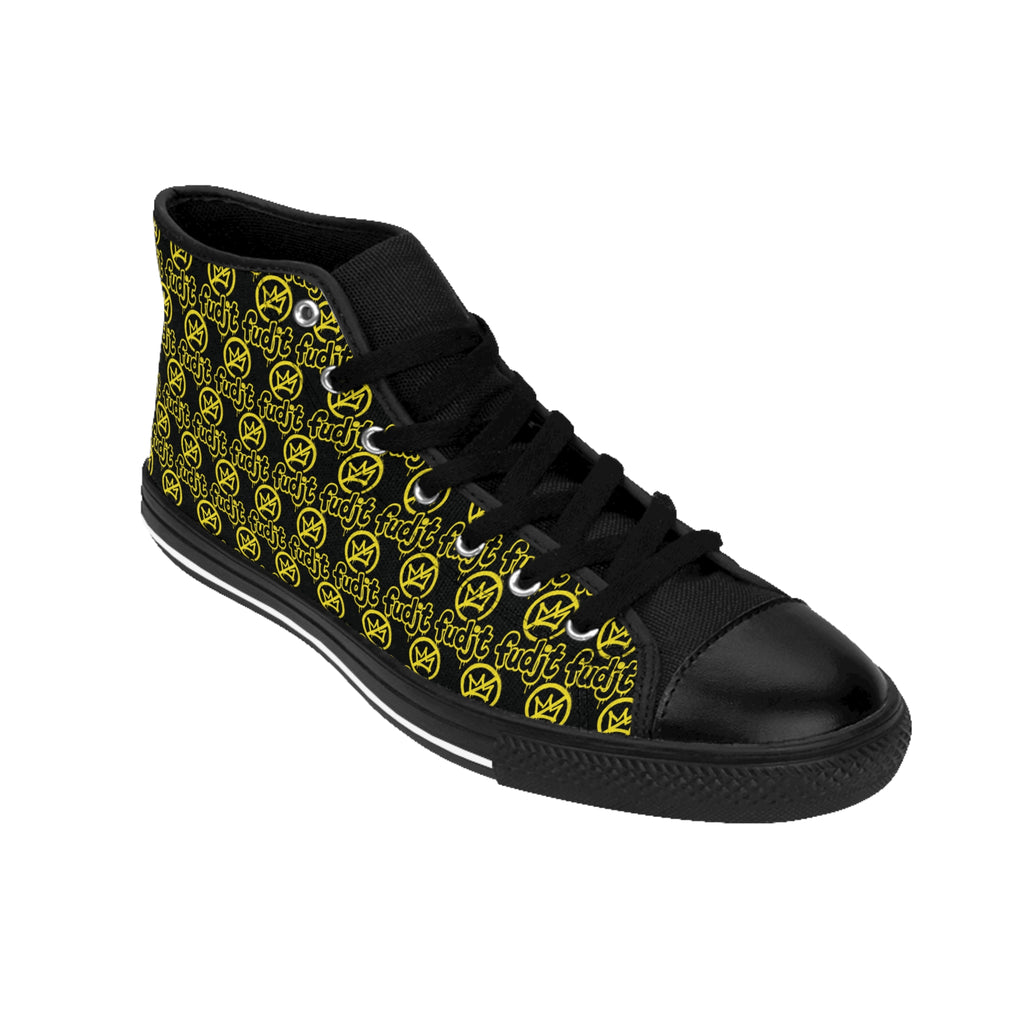 Black Golden fudjt No Kings Street Style Sneakers | Women & Girls 1 High Top