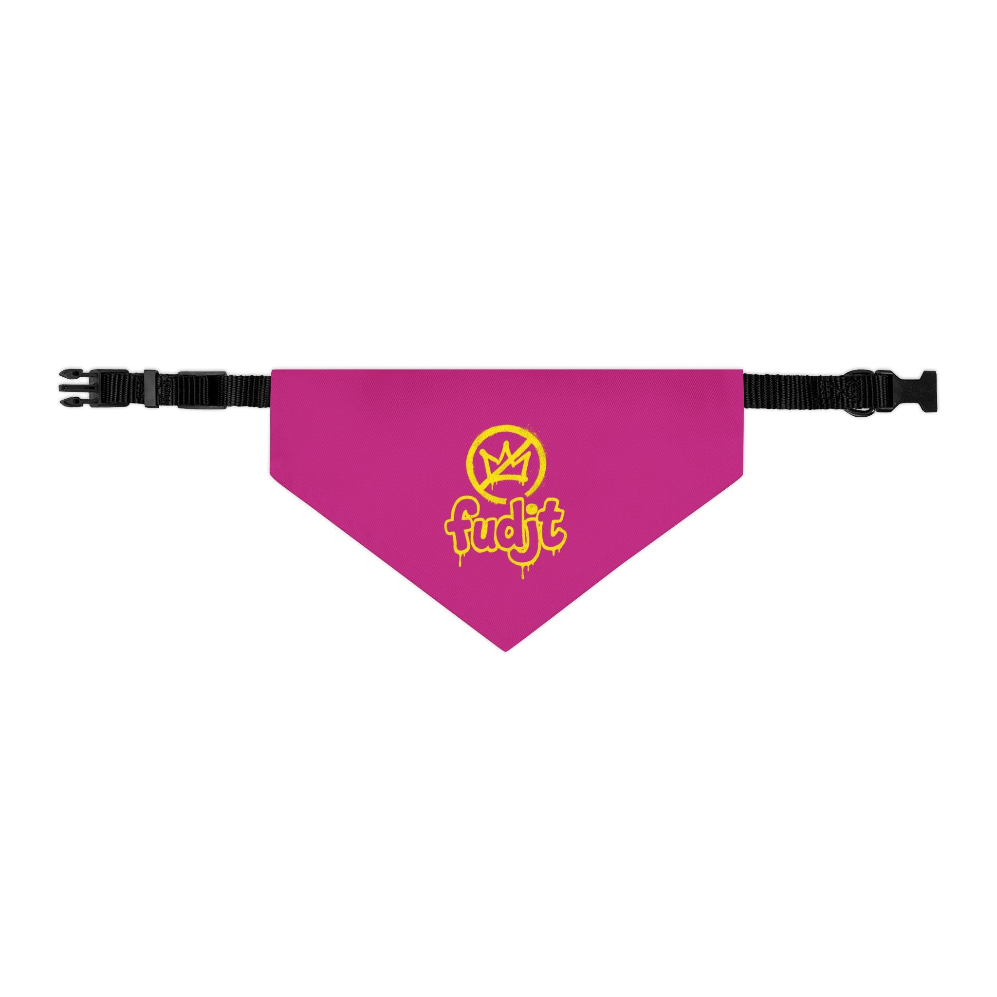 Pink Golden fudjt No Kings Bandana Collar for Dogs, Cats & More | 4 Sizes