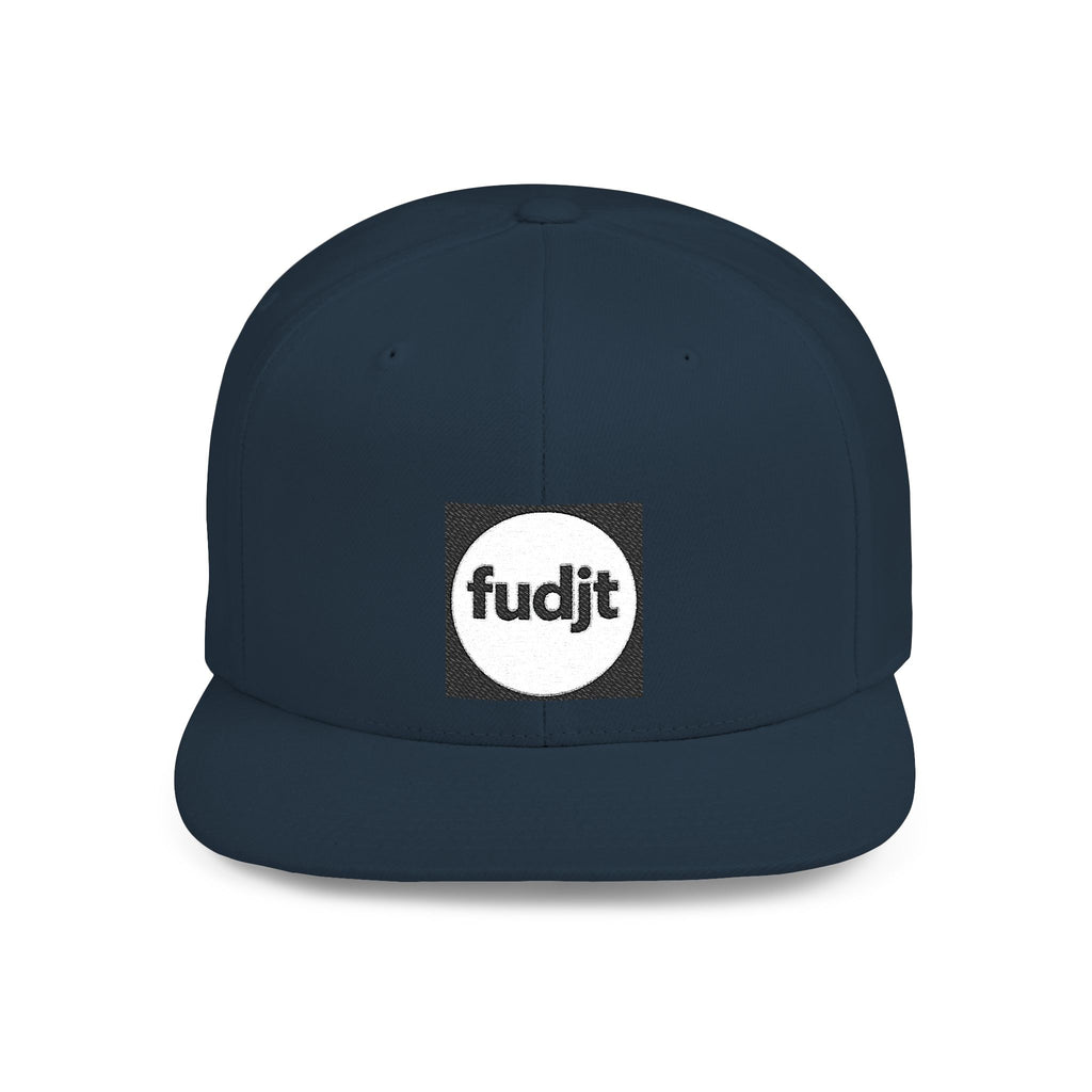 Black Square fudjt Circle Flat Bill Snapback Hat | Embroidered |  15 Colors