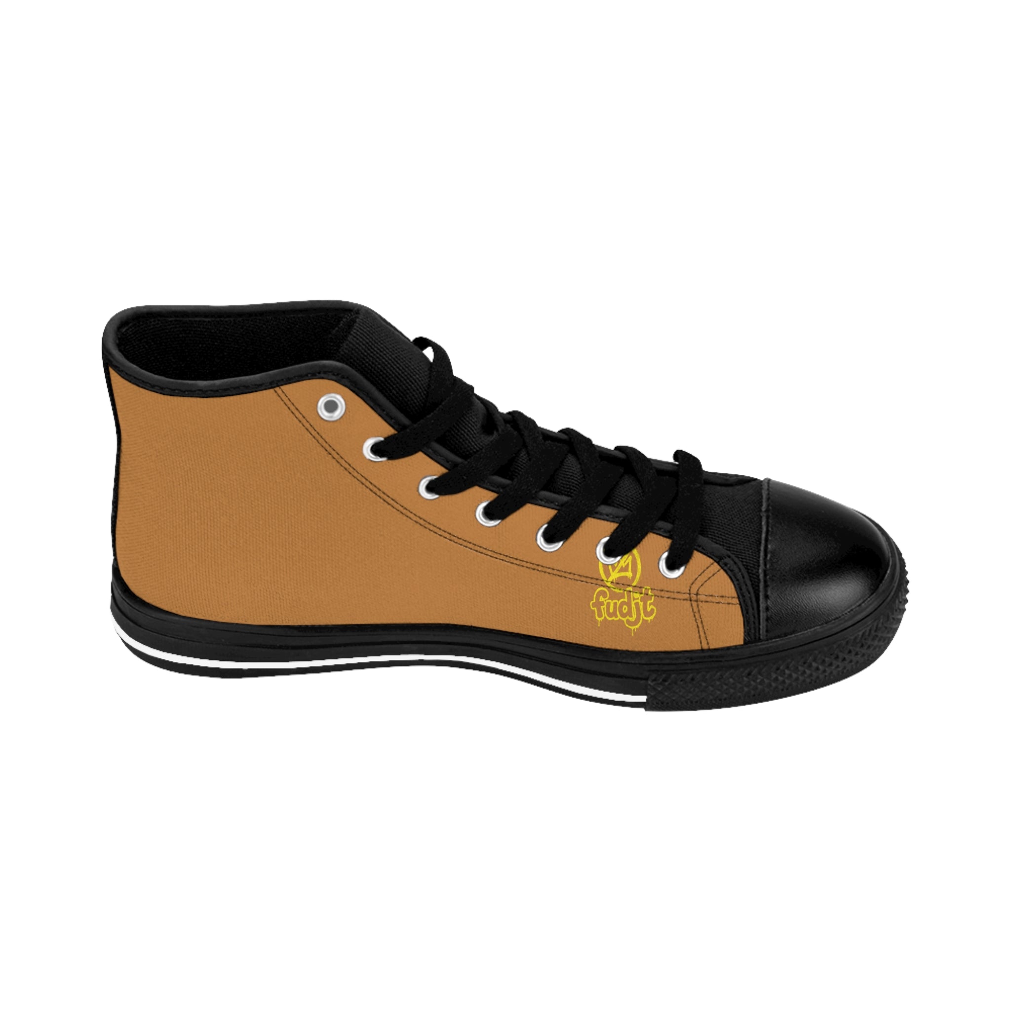 Light Brown Golden fudjt No Kings Street Style Sneakers | Men & Boys 3.75 High Top