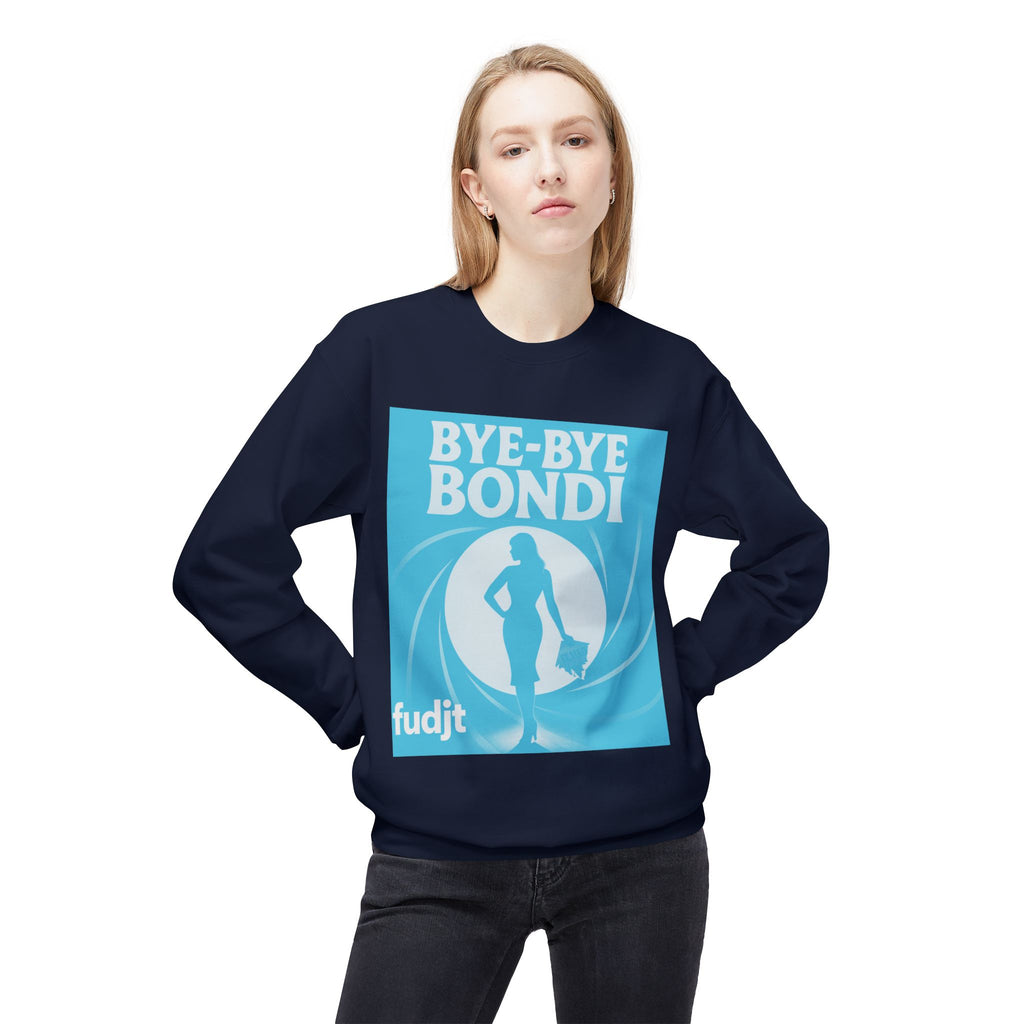 BYE-BYE BONDI | Blue Smoke Screen Retro fudjt Crewneck Sweatshirt | 14 Colors