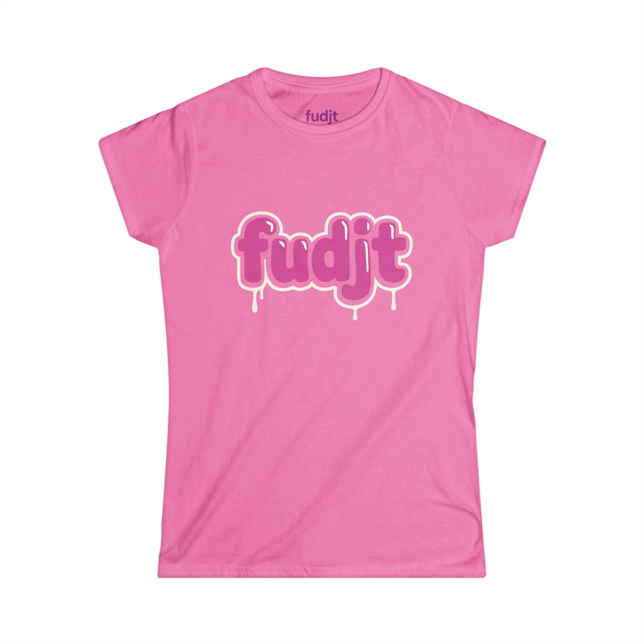 Women's fudjt Pink Drip Comfy Stylie Tee | 12 Colors