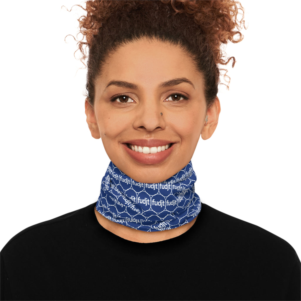 Dark Blue & White fudjt Unbroken Chain 1.25 Neck Gaiter