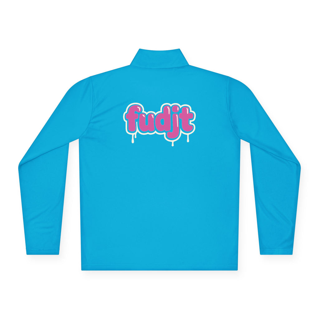 Quarter-Zip Performance Pullover | Pink Drip fudjt | Bold Backside | 7 Colors