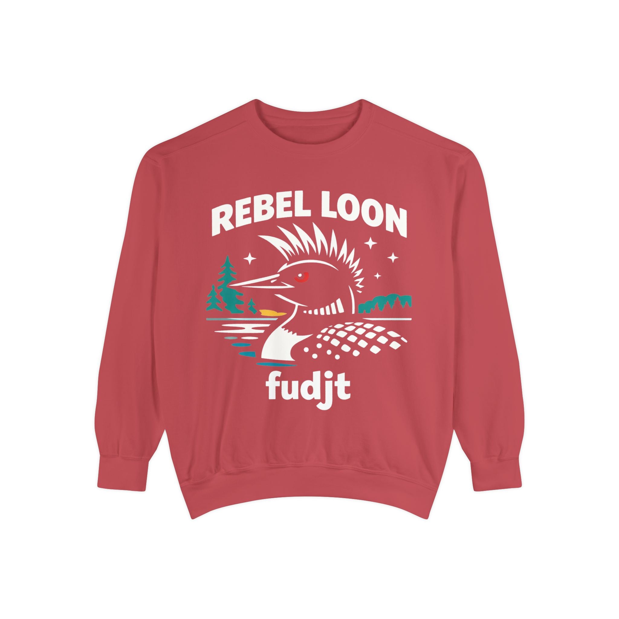 Rebel Loon fudjt Retro Wildlife Crewneck, Bold Pink Drip Backside | 14 Colors