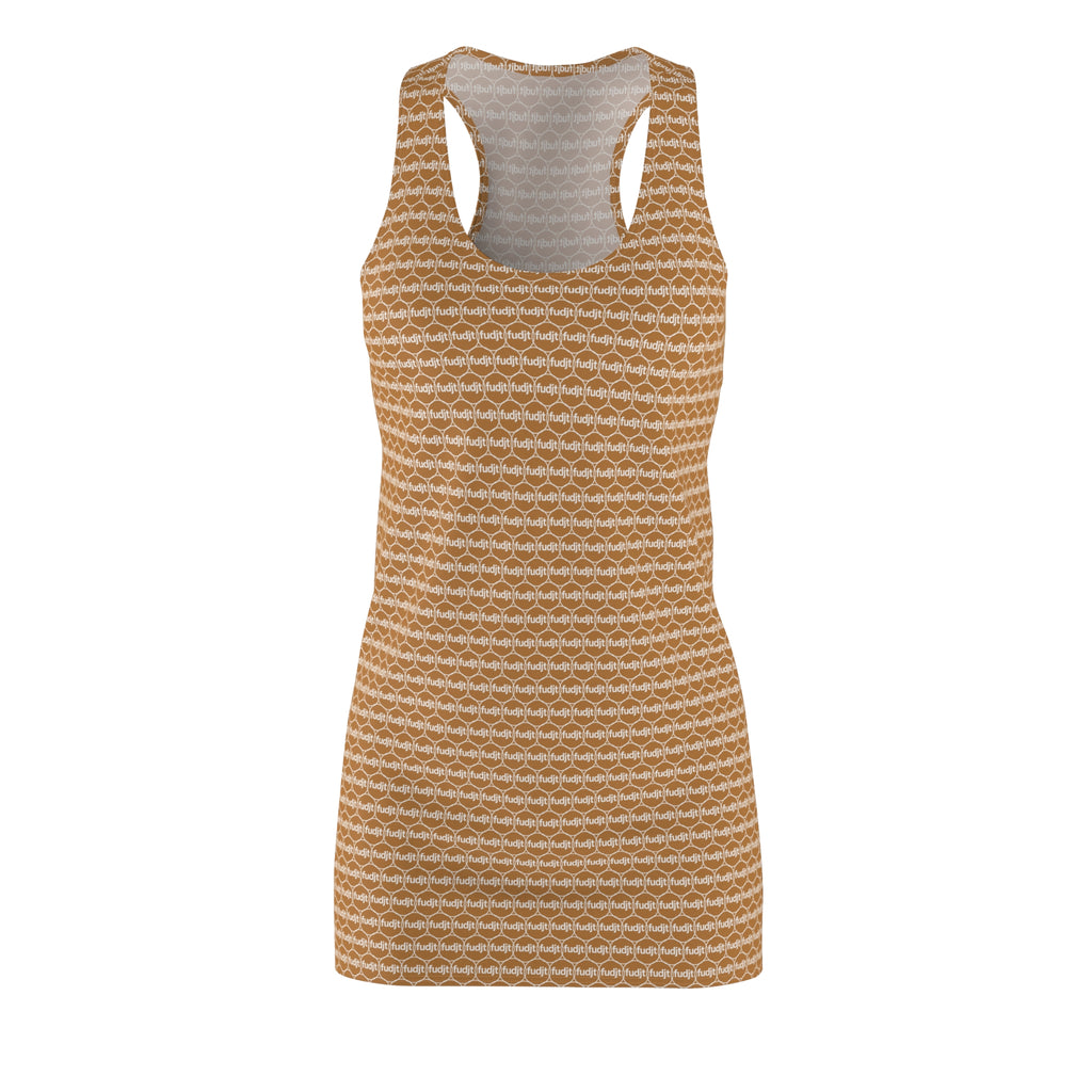 Light Brown fudjt Unbroken Chain 1.25 Chic Racerback Dress