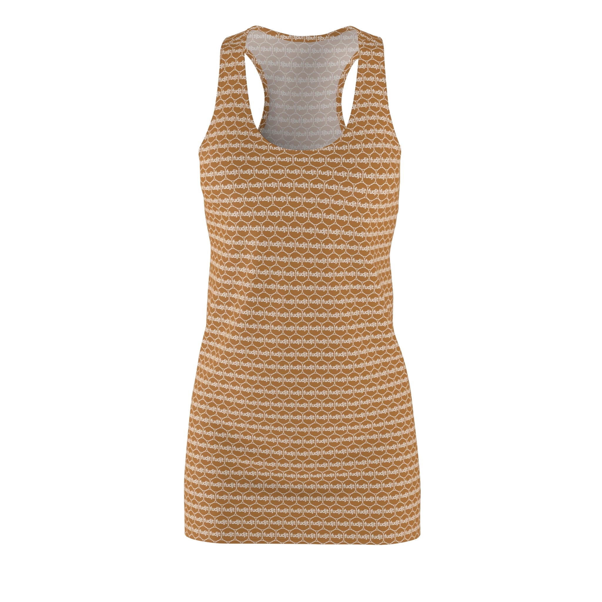 Light Brown fudjt Unbroken Chain 1.25 Chic Racerback Dress