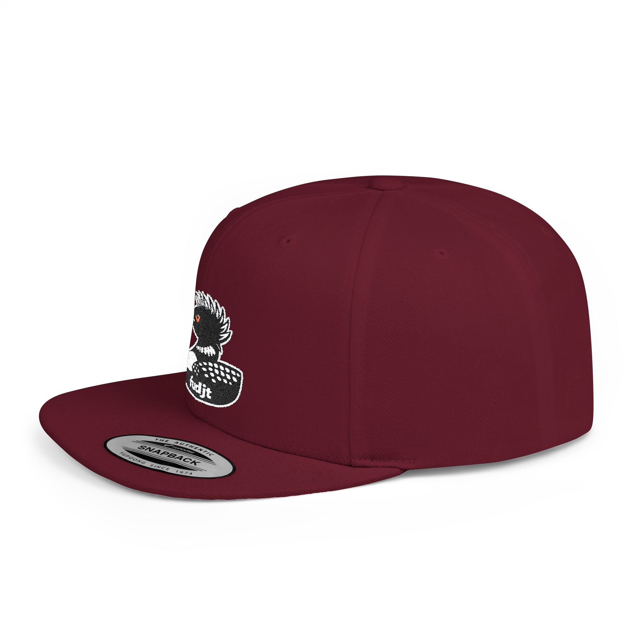 fudjt Flat Bill Snapback Hat | Rebel Loon Decoy Embroidery | 15 Colors