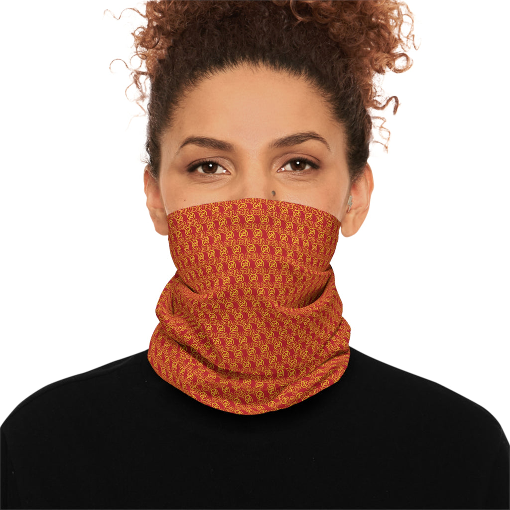 Dark Red Golden fudjt No Kings .5 Neck Gaiter