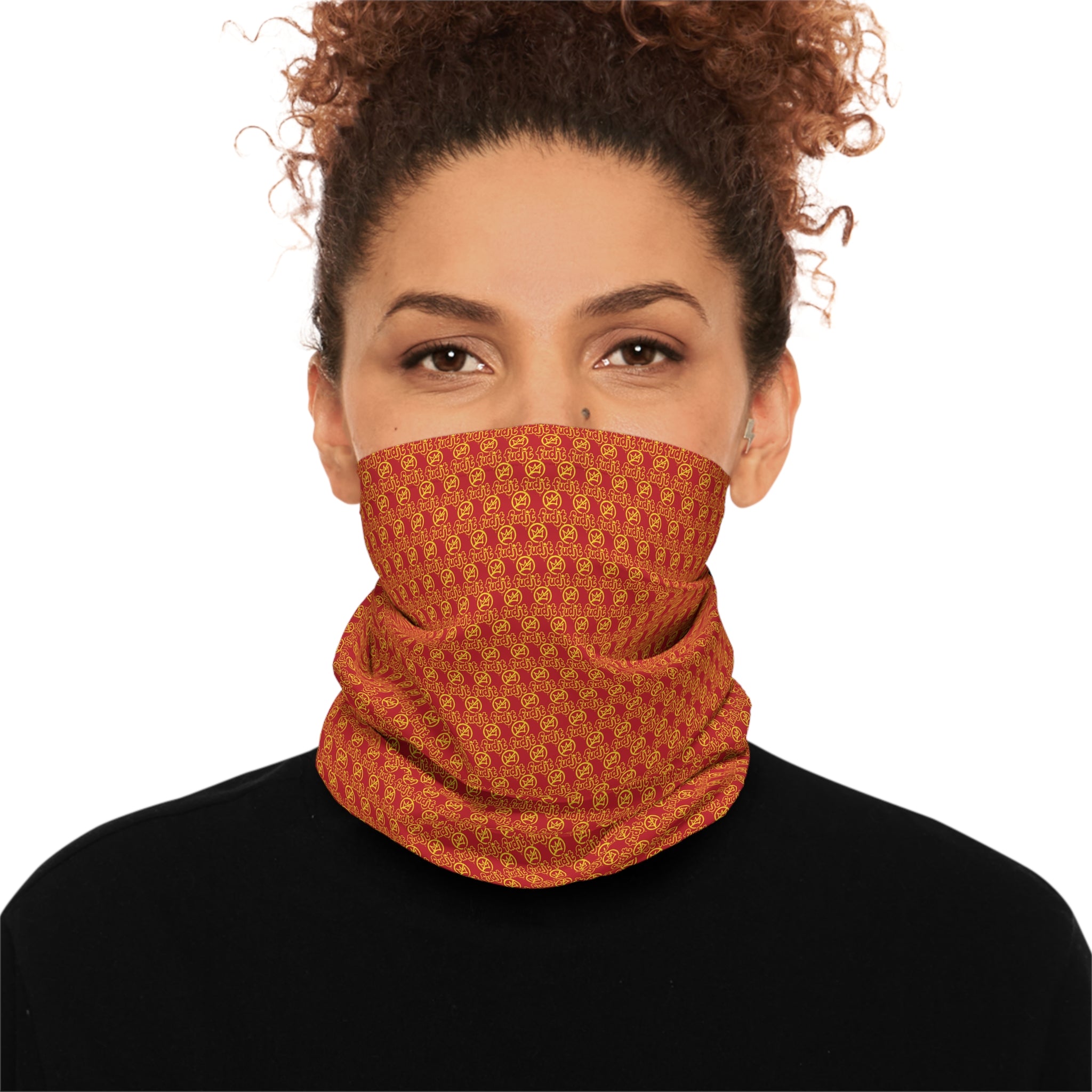 Dark Red Golden fudjt No Kings .5 Neck Gaiter