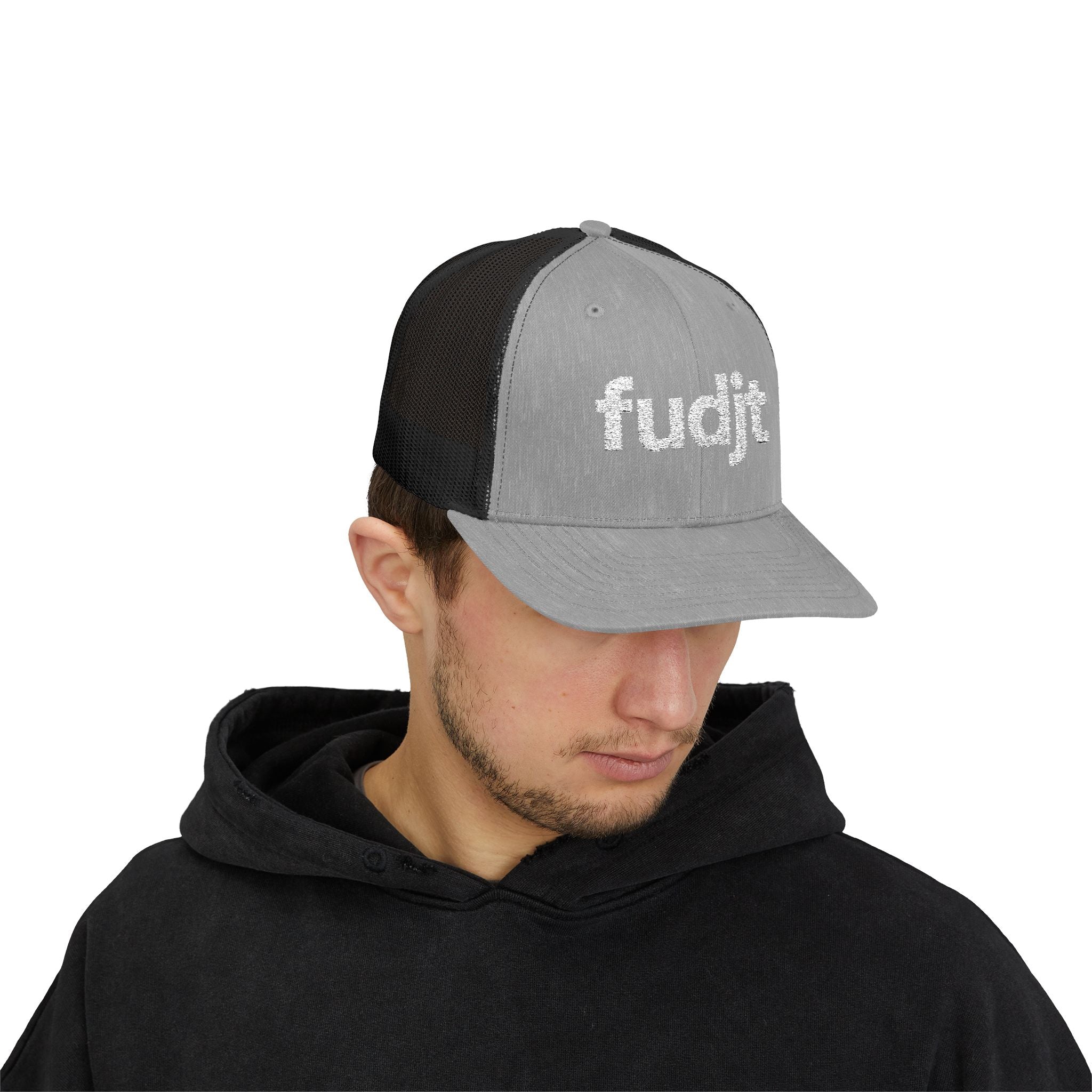 White fudjt logo Snapback Trucker Cap | 6 Colors
