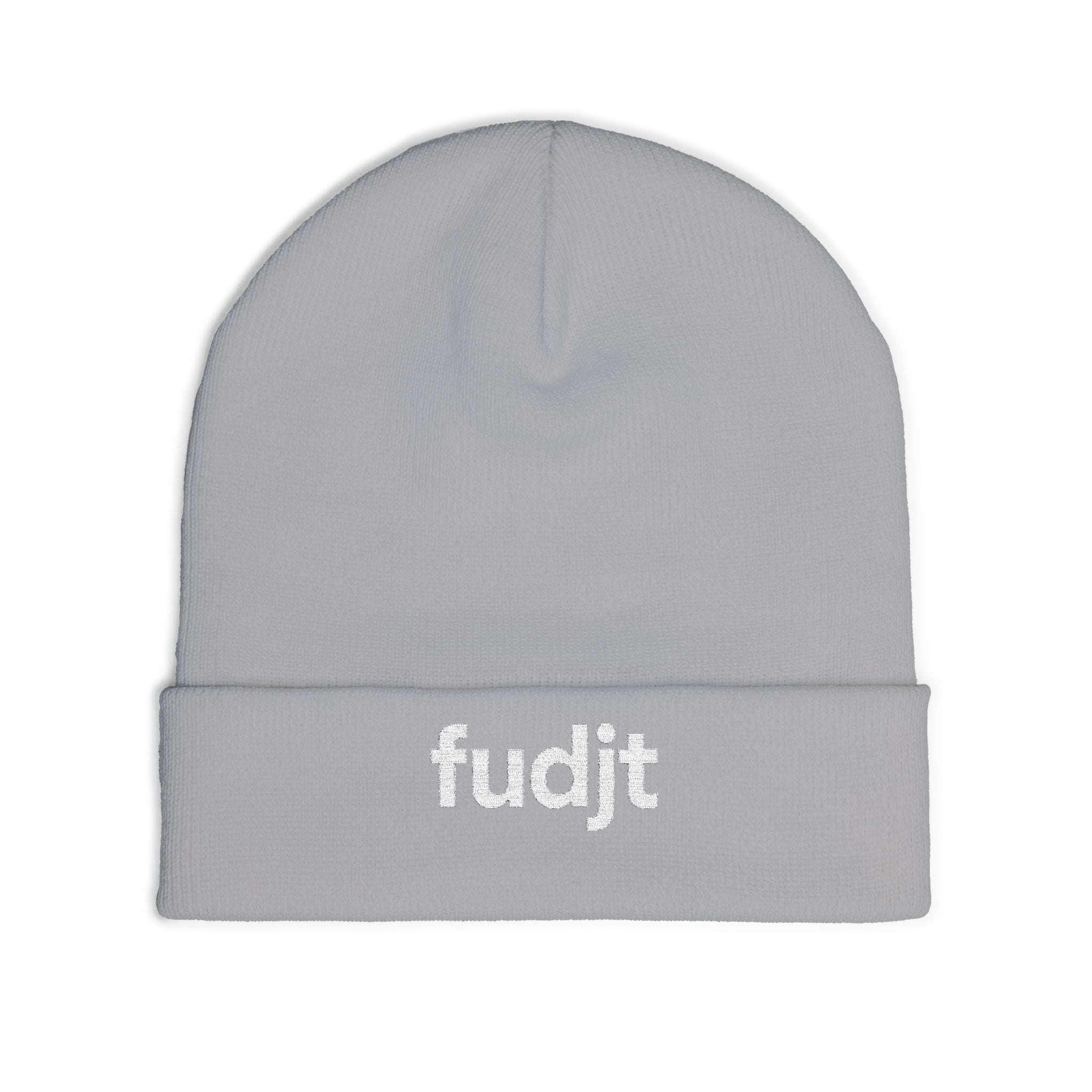 Stylish & Cozy fudjt Knit Beanie | White Embroidery | 5 Colors