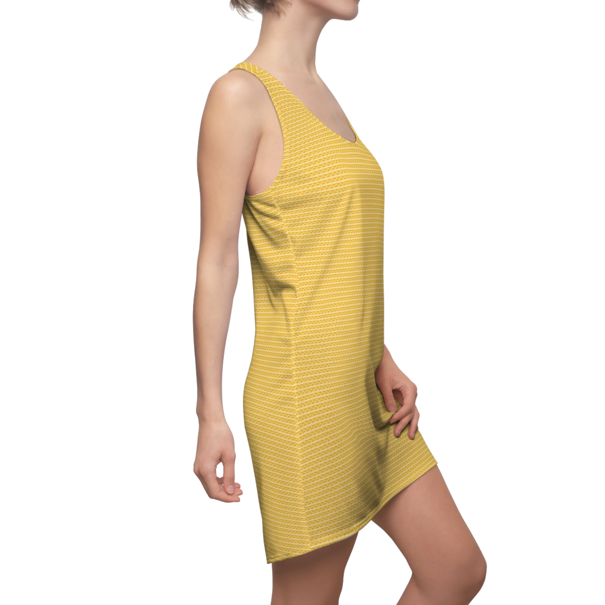 Yellow fudjt Unbroken Chain .5 Chic Racerback Dress