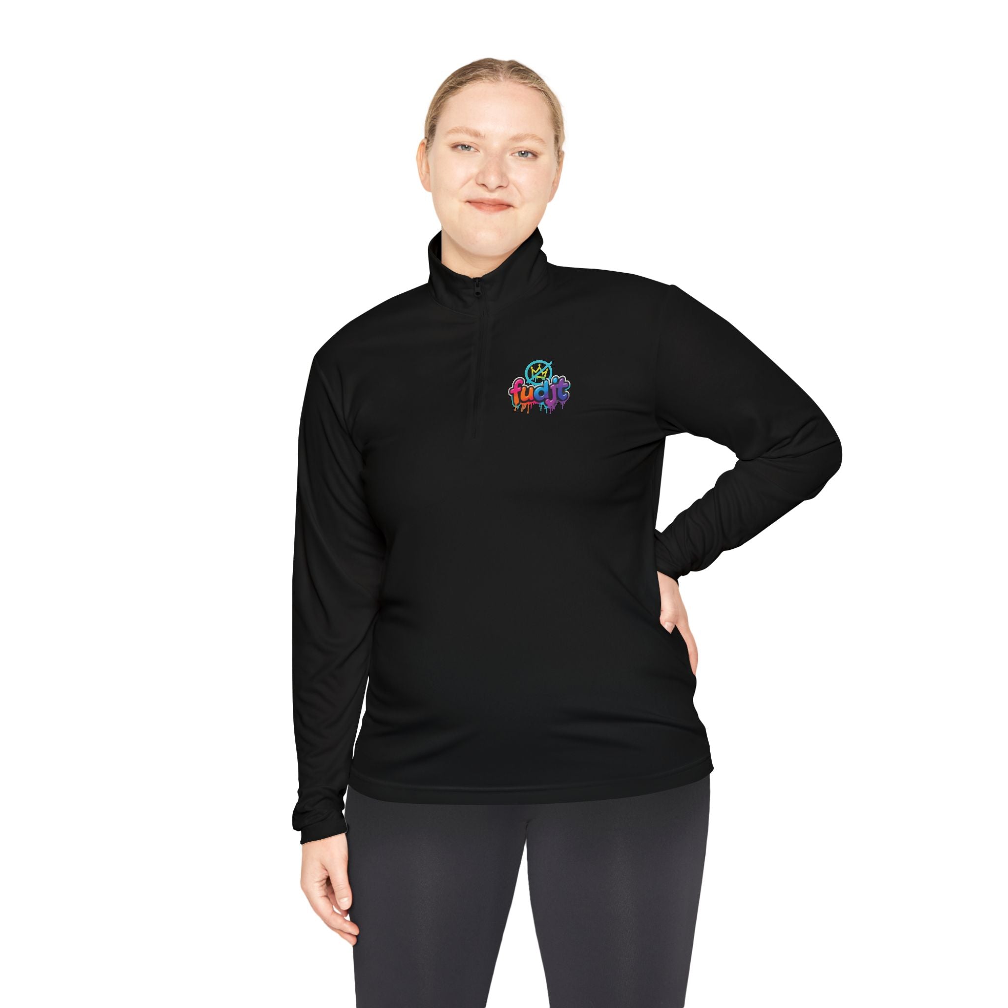 fudjt No Kings Clown Town Quarter-Zip Performance Pullover | Bold Backside | 4 Colors