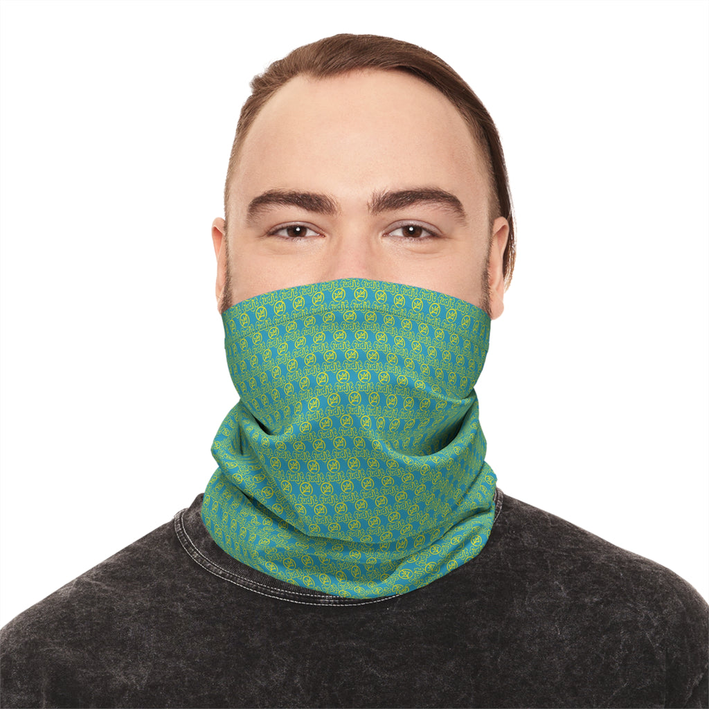 Turquoise Golden fudjt No Kings .5 Neck Gaiter