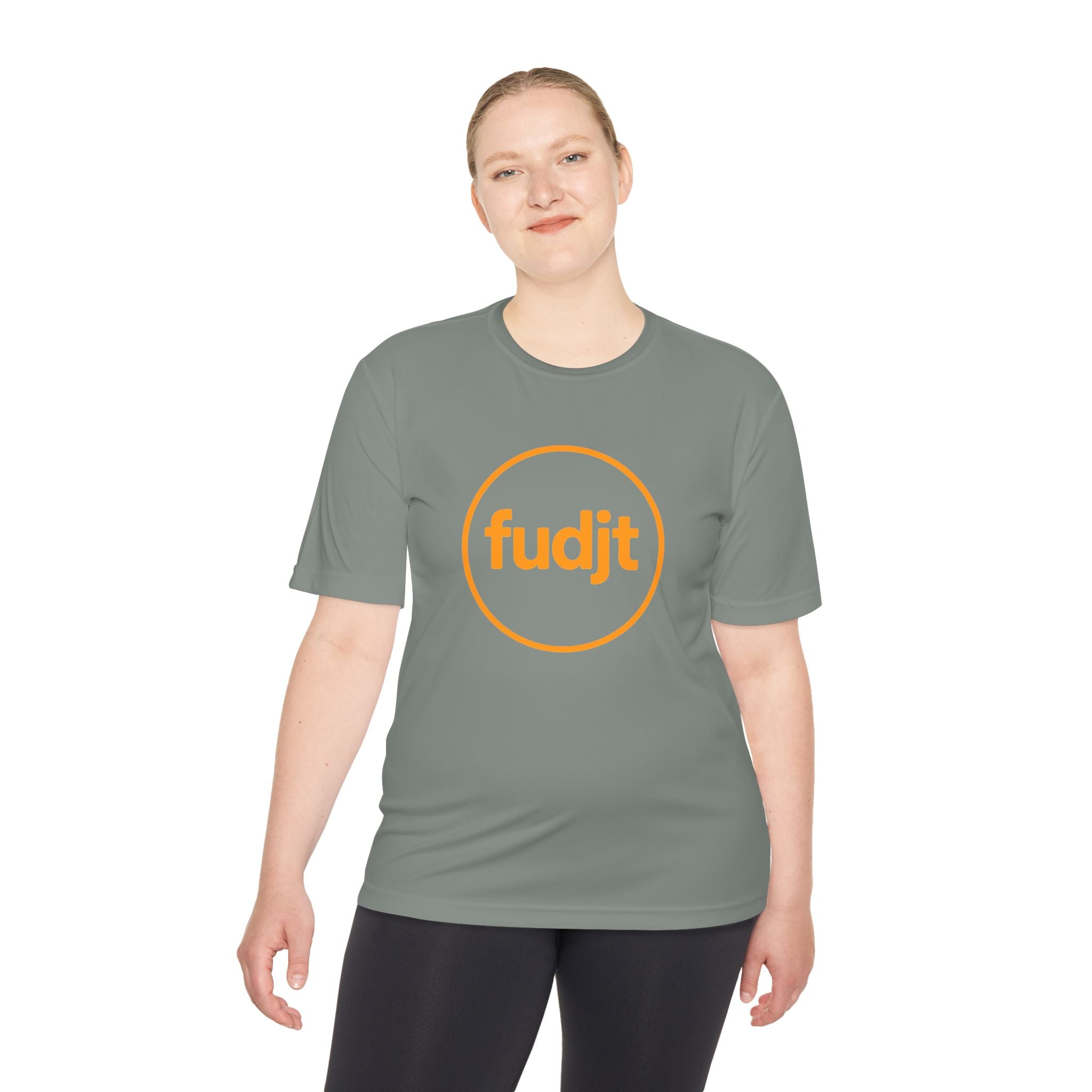 Orange fudjt Circle Moisture Wicking Performance Tee | 12 Colors