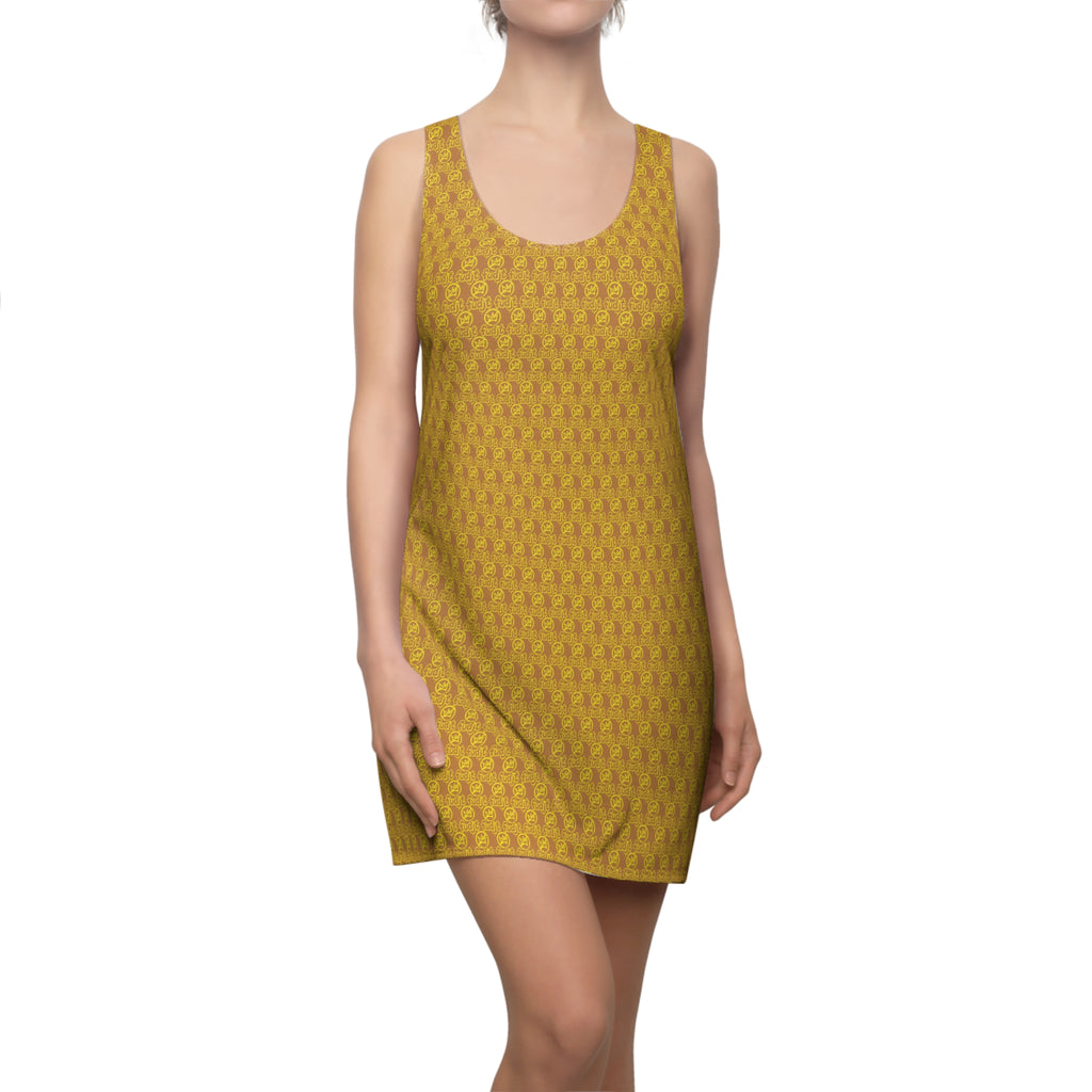 Light Brown Golden fudjt No Kings 1.25 Chic Racerback Dress