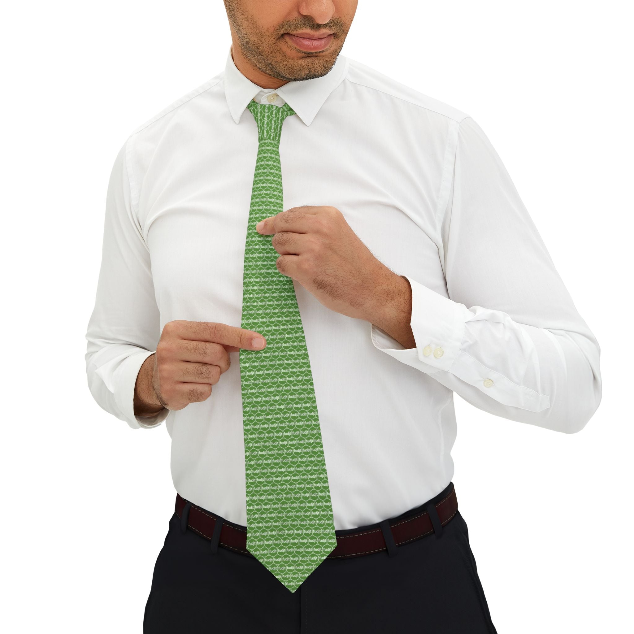 Green Unbroken Chain fudjt Necktie