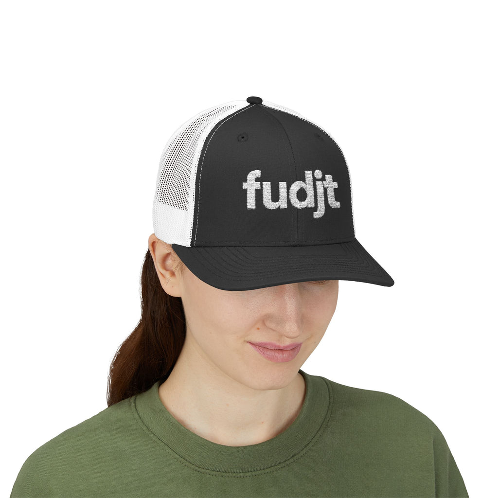 White fudjt logo Snapback Trucker Cap | 6 Colors