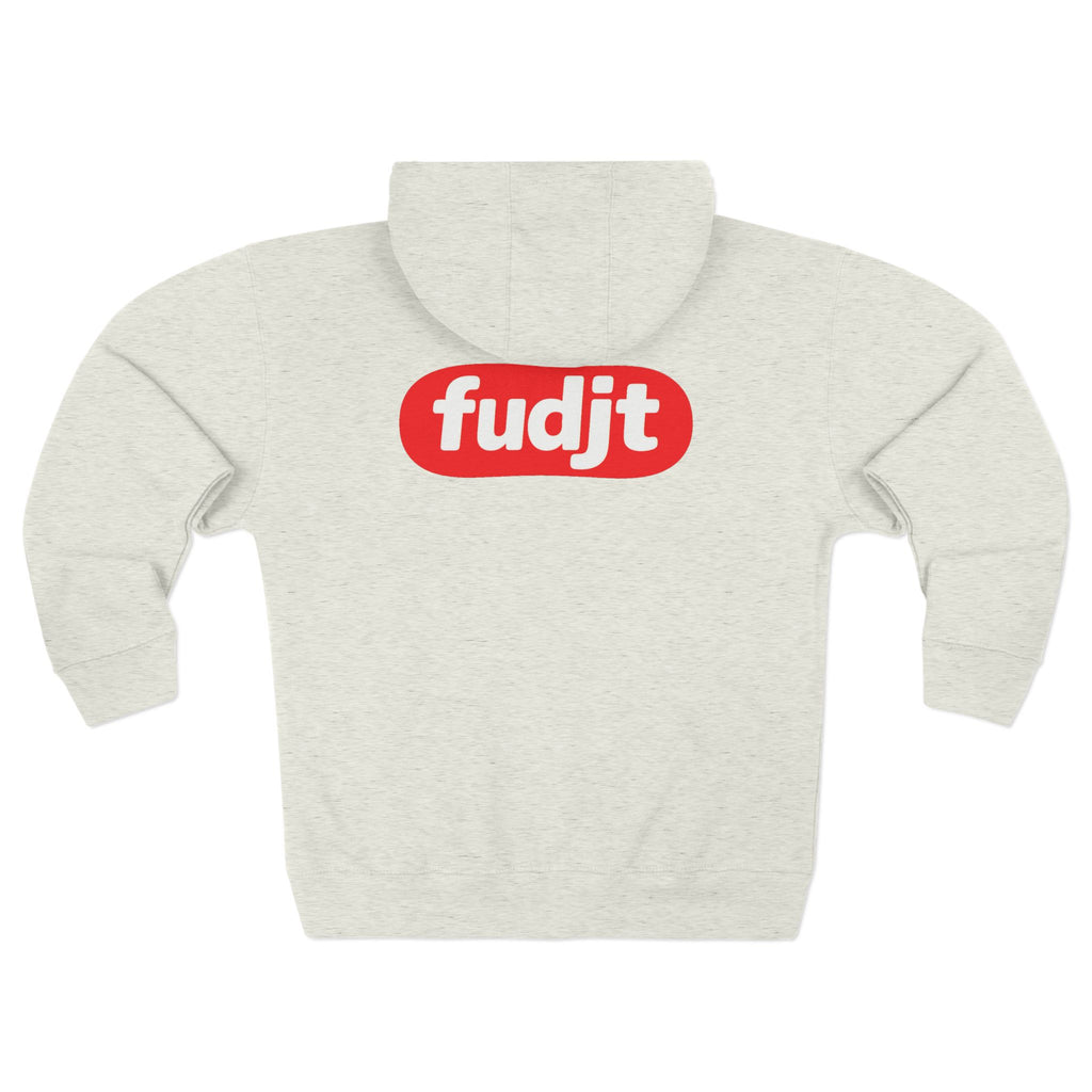 fudjt Anti-Supremacy Red Badge Zip Hoodie | Front & Back Graphic | 8 Colors