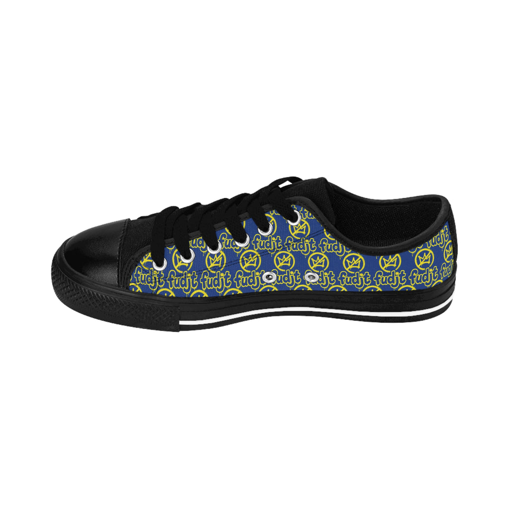 Dark Blue Golden fudjt No Kings Street Style Sneakers | Women & Girls All Over 1 Low Top