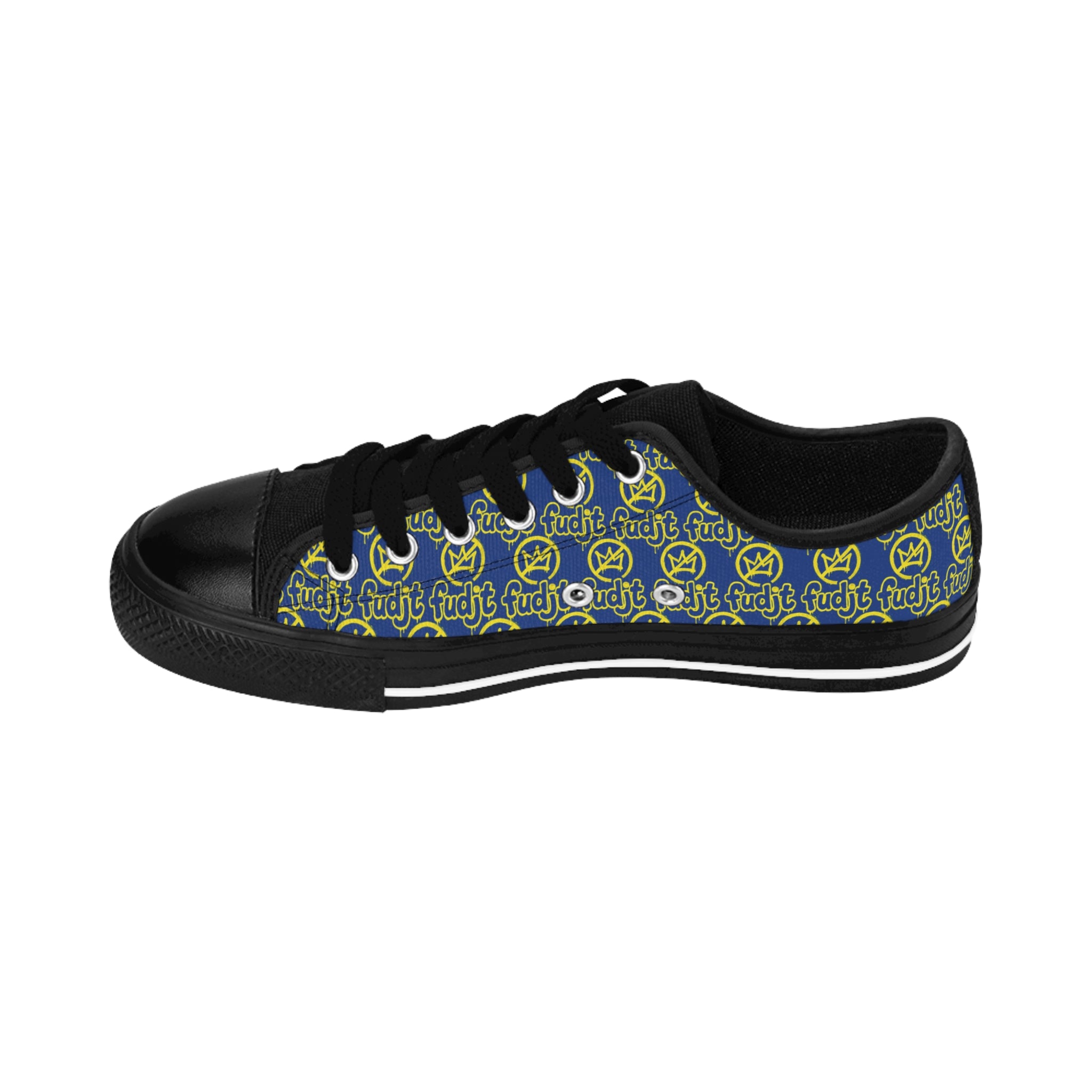 Dark Blue Golden fudjt No Kings Street Style Sneakers | Women & Girls All Over 1 Low Top