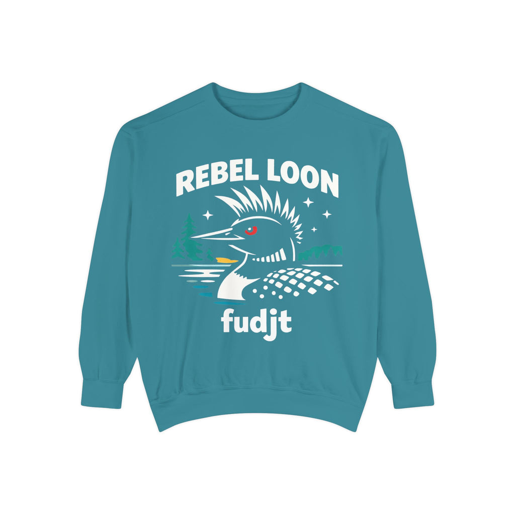 Rebel Loon fudjt Retro Wildlife Crewneck, Bold Pink Drip Backside | 14 Colors