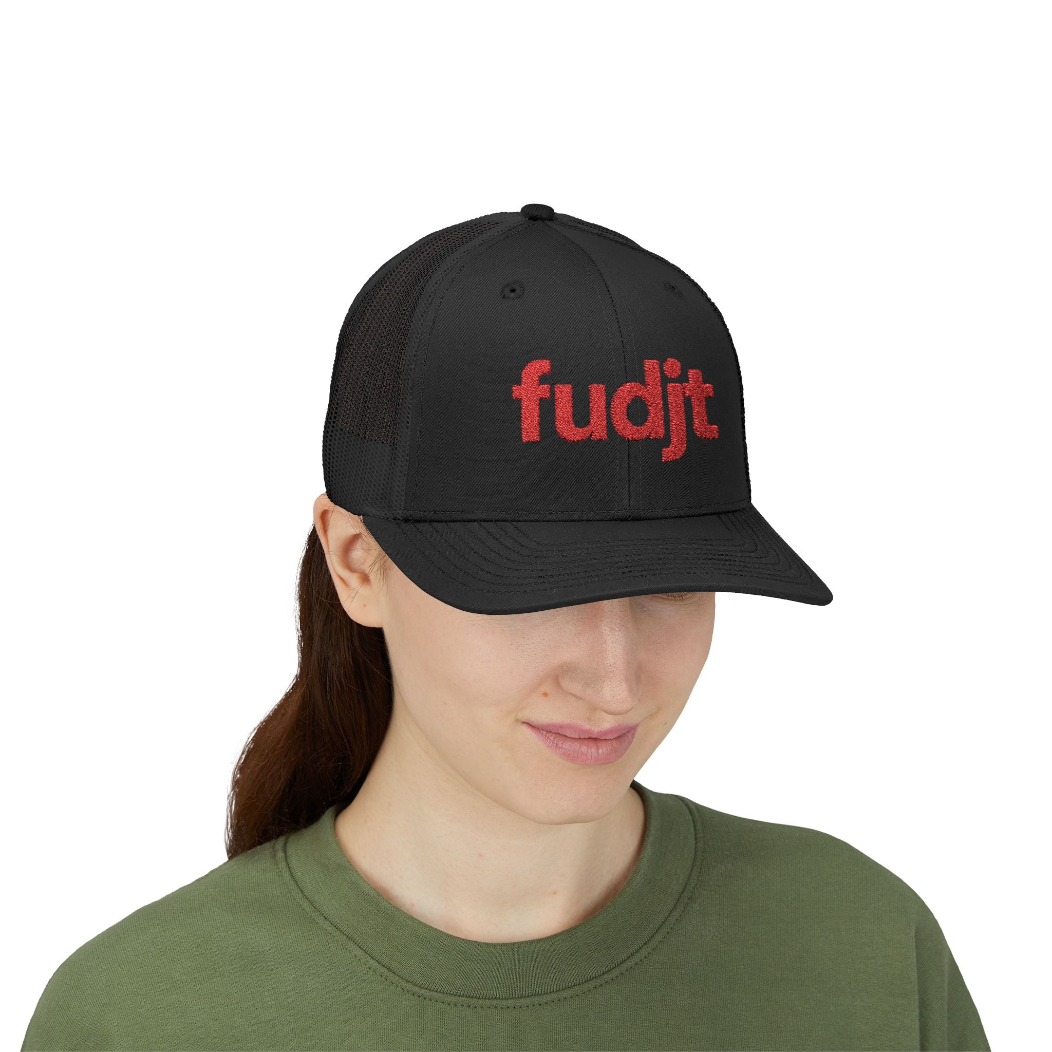 Red fudjt logo Snapback Trucker Cap | 6 Colors