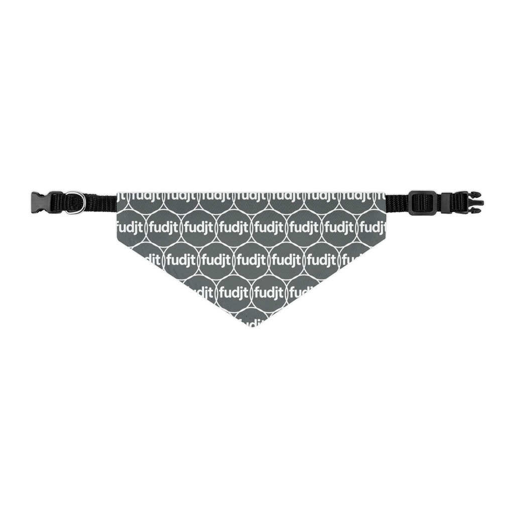 Dark Gray fudjt Unbroken Chain 1.25  Bandana Collar for Dogs, Cats & More | 4 Sizes