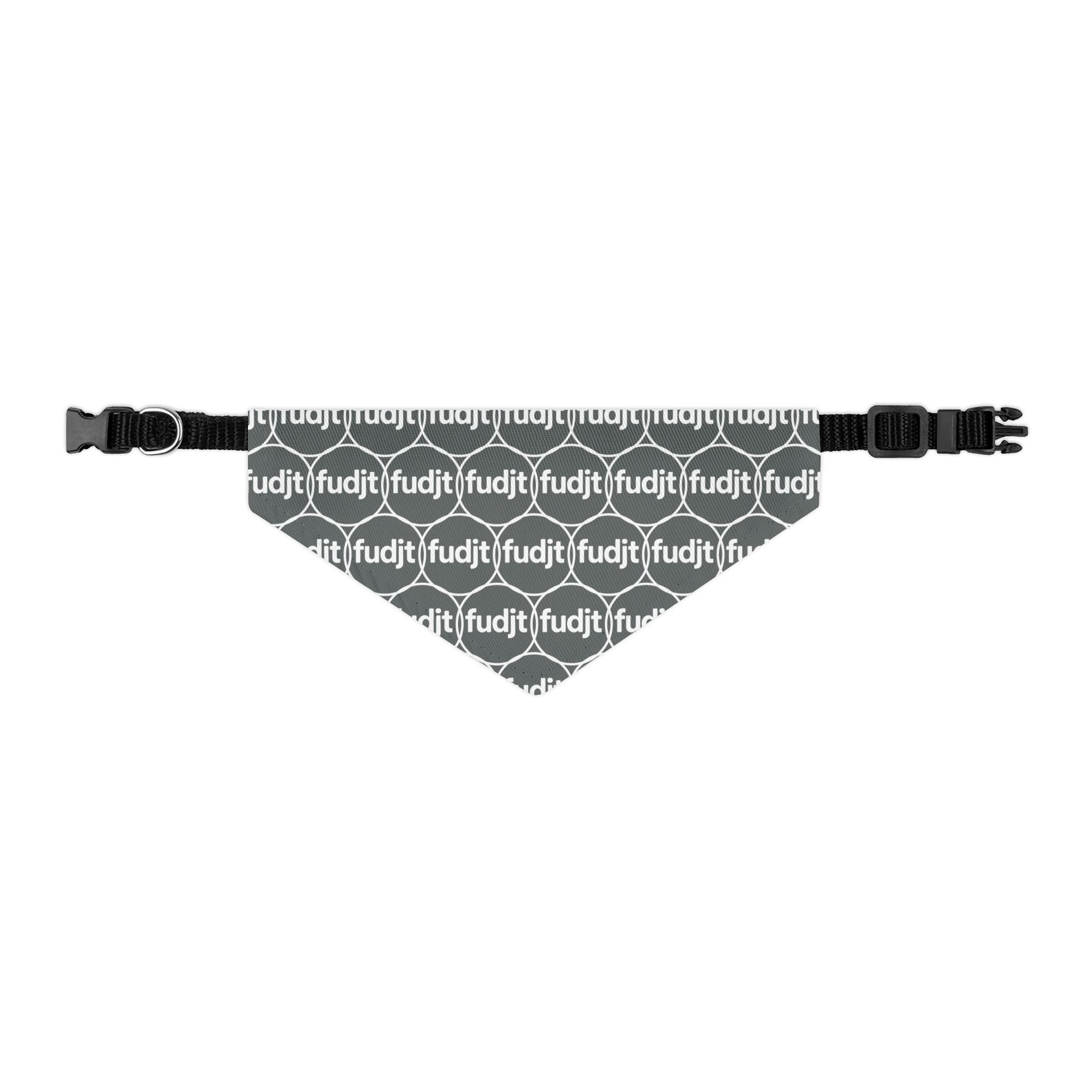 Dark Gray fudjt Unbroken Chain 1.25  Bandana Collar for Dogs, Cats & More | 4 Sizes
