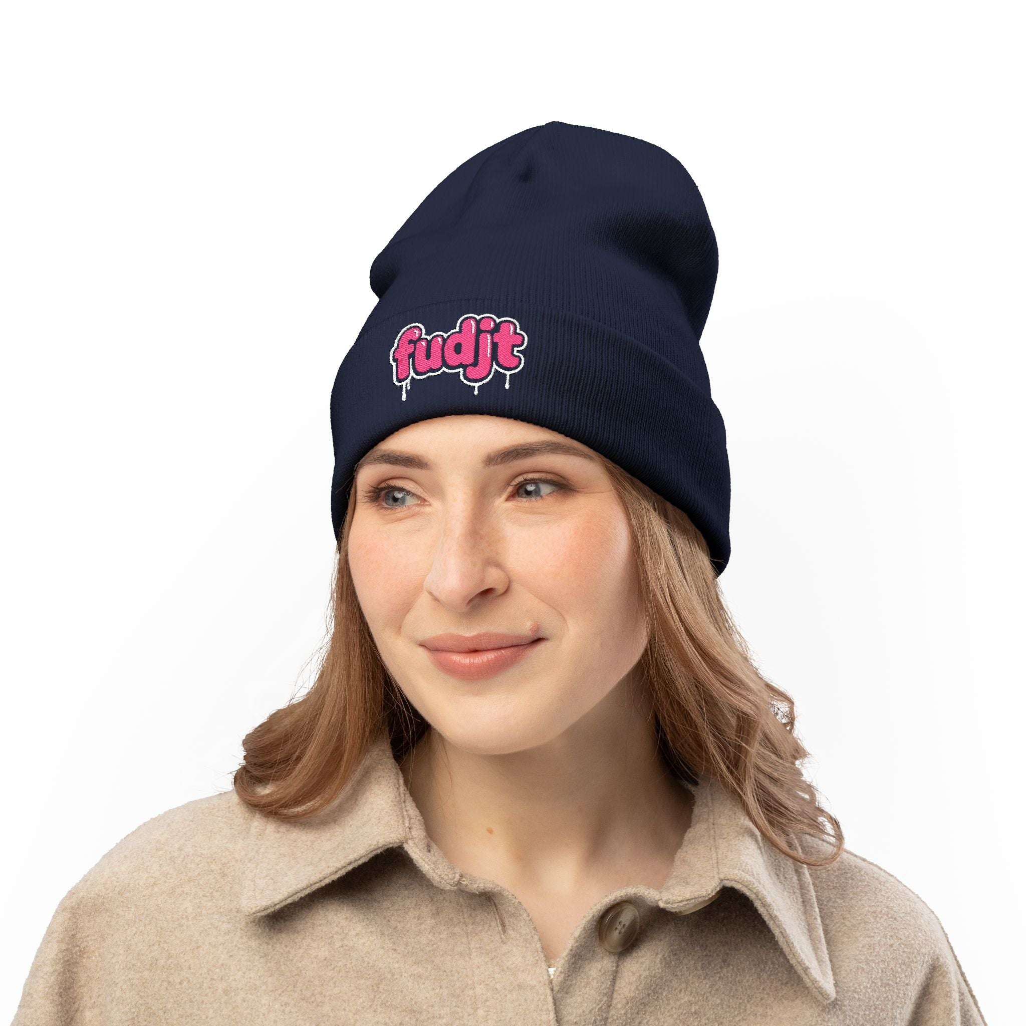 fudjt Knit Beanie | Pink Drip | 5 Colors