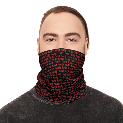 Black & Red fudjt Lightweight Neck Gaiter - FUDJT design - S