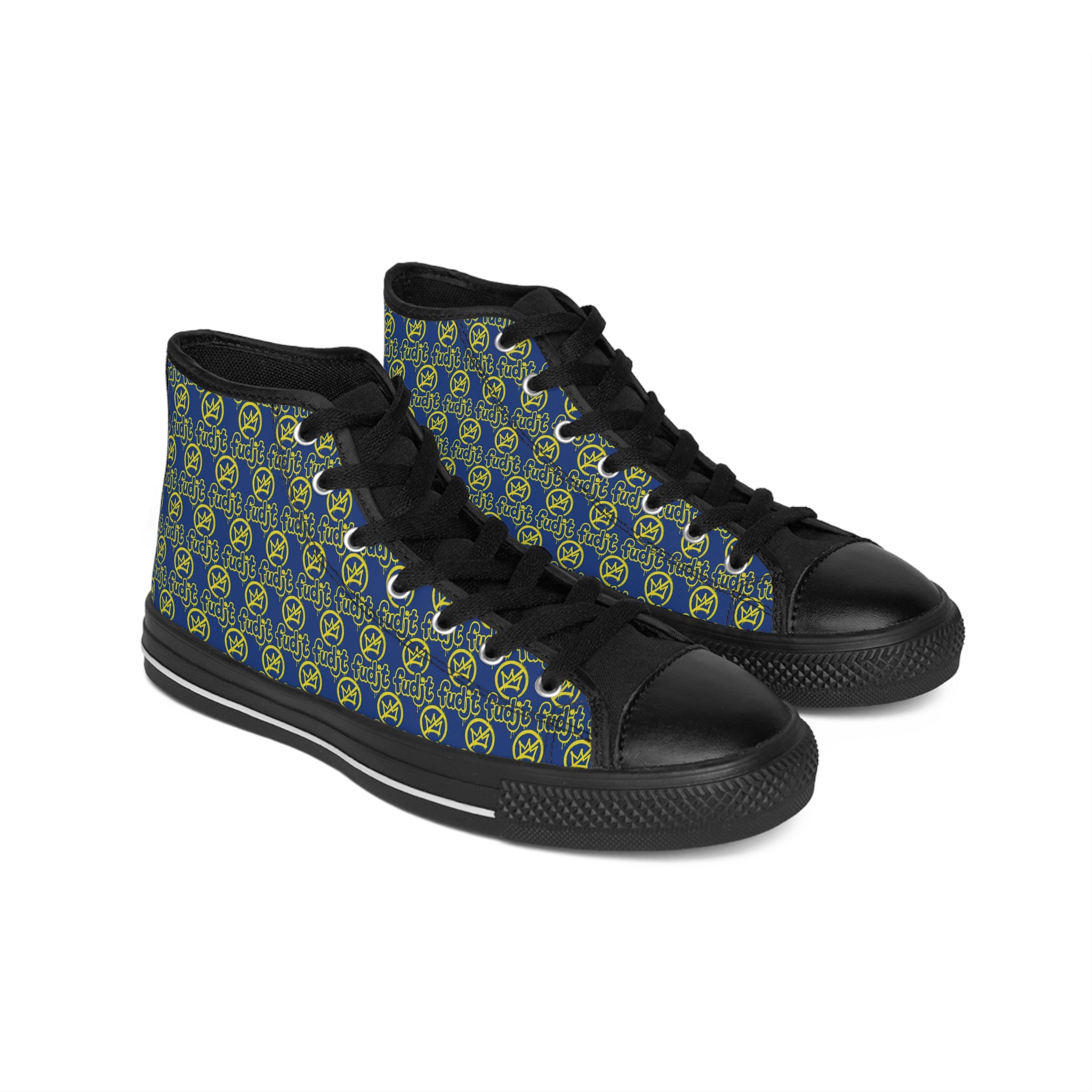 Dark Blue Golden fudjt No Kings Street Style Sneakers | Women & Girls 1 High Top