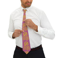 Pink BOLD Golden fudjt No Kings Necktie