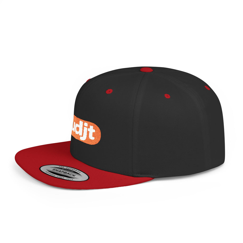 fudjt Flat Bill Snapback Hat | Anti-Supremacy Red Badge Embroidery | 14 Colors