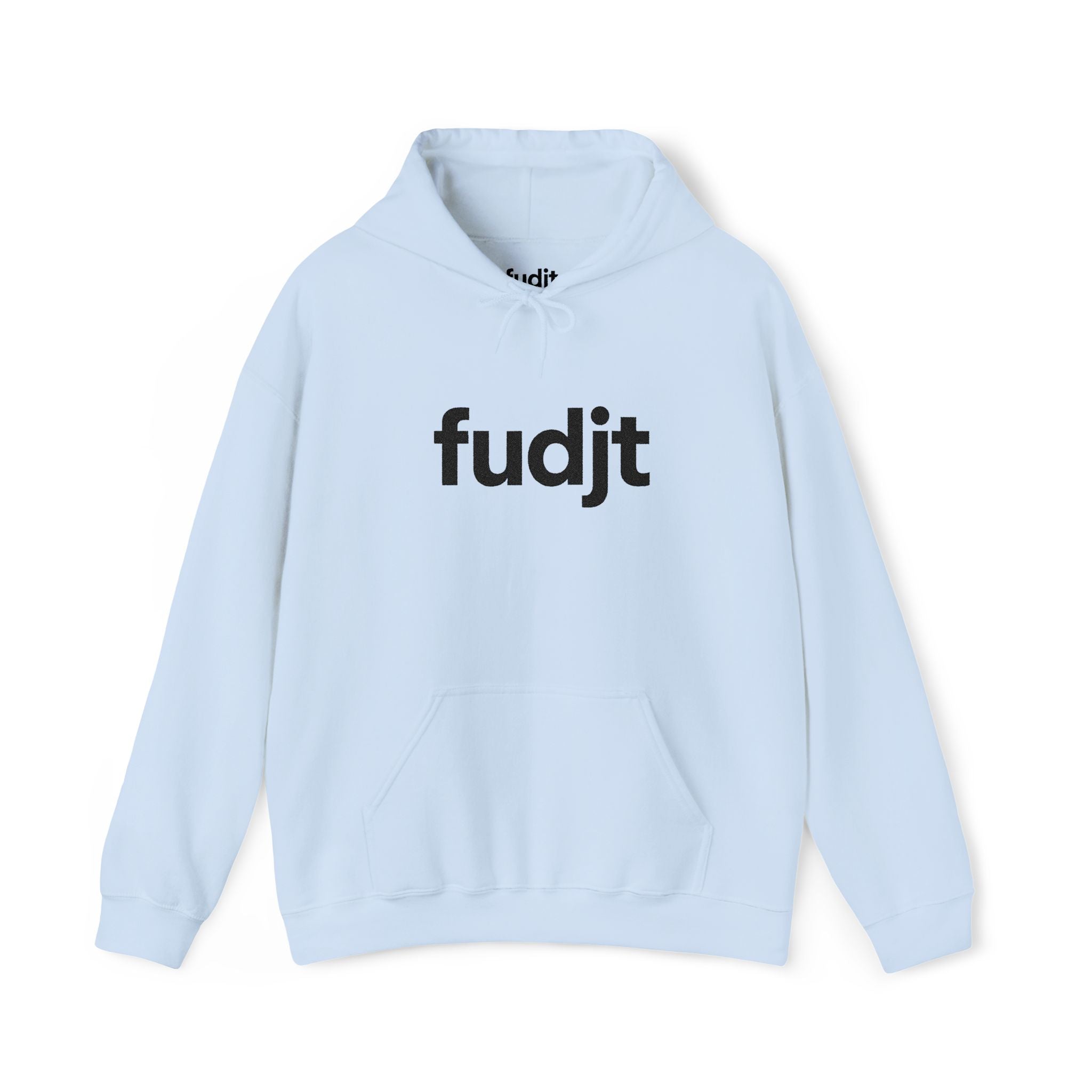 Black fudjt Embroidered Heavy Blend Hooded Sweatshirt | 15 Colors | Stand For Something.