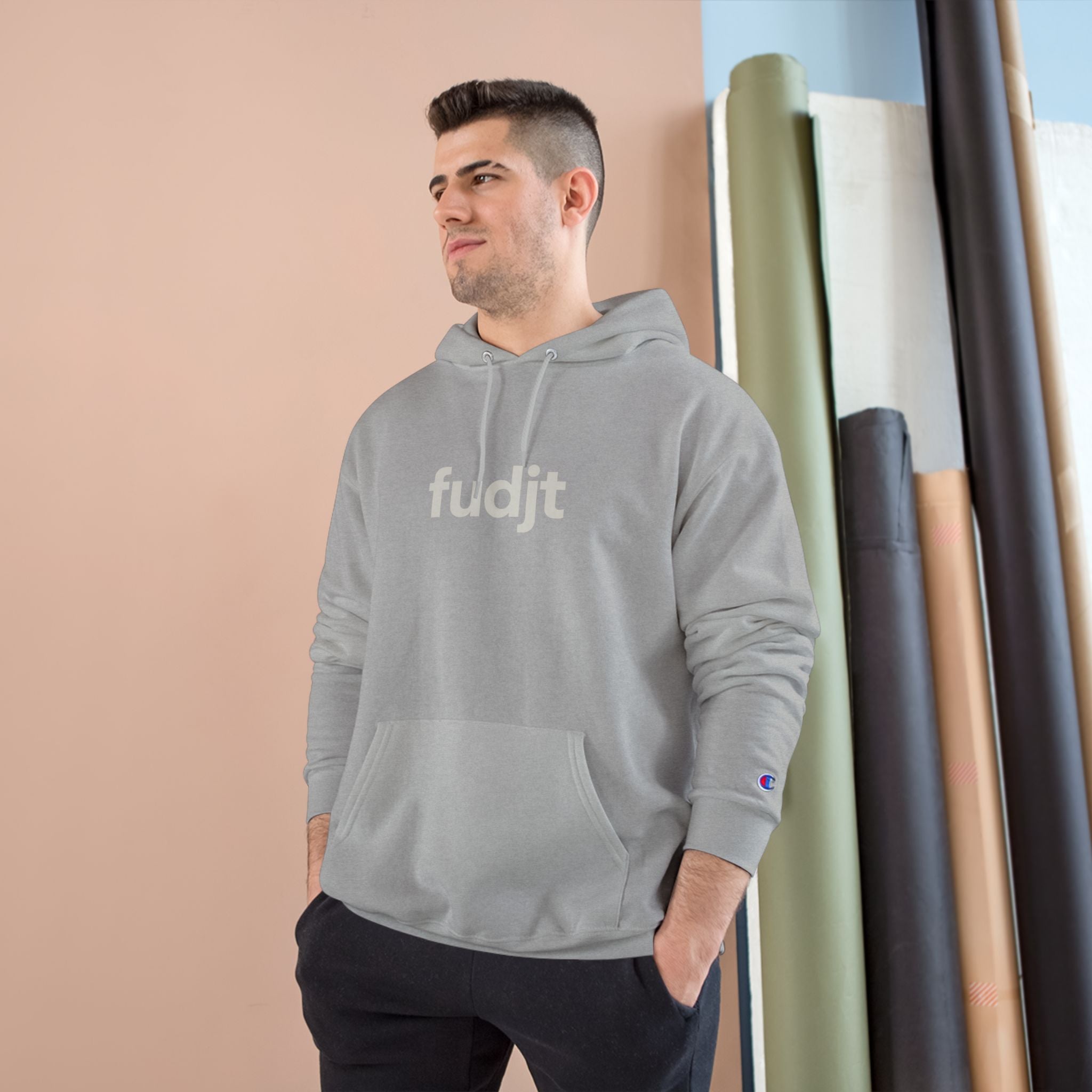 Monster Power Champion Hoodie - Retro Godzilla | fudjt vs. The Machine | Tan fudjt | 6 Colors
