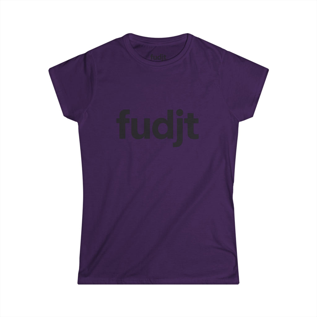 Women's Black fudjt logo Comfy Stylie Tee | 12 Colors