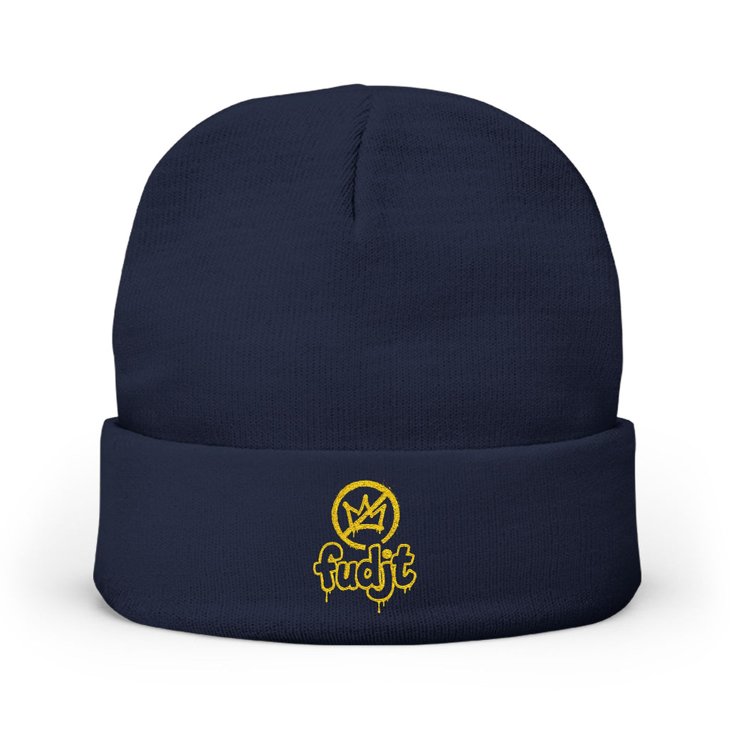 fudjt No Kings Knit Beanie | Gold Embroidery | 6 Colors