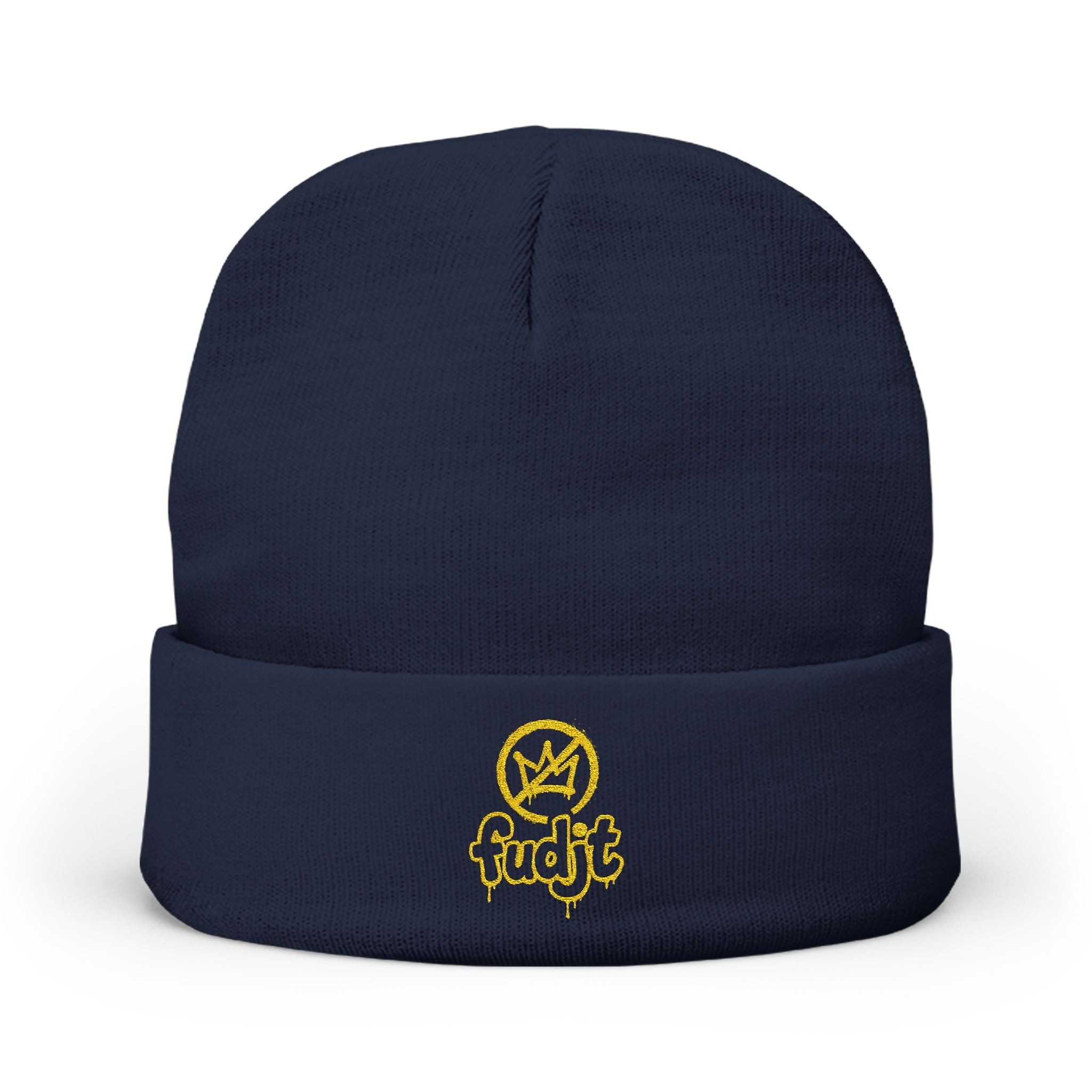 fudjt No Kings Knit Beanie | Gold Embroidery | 6 Colors