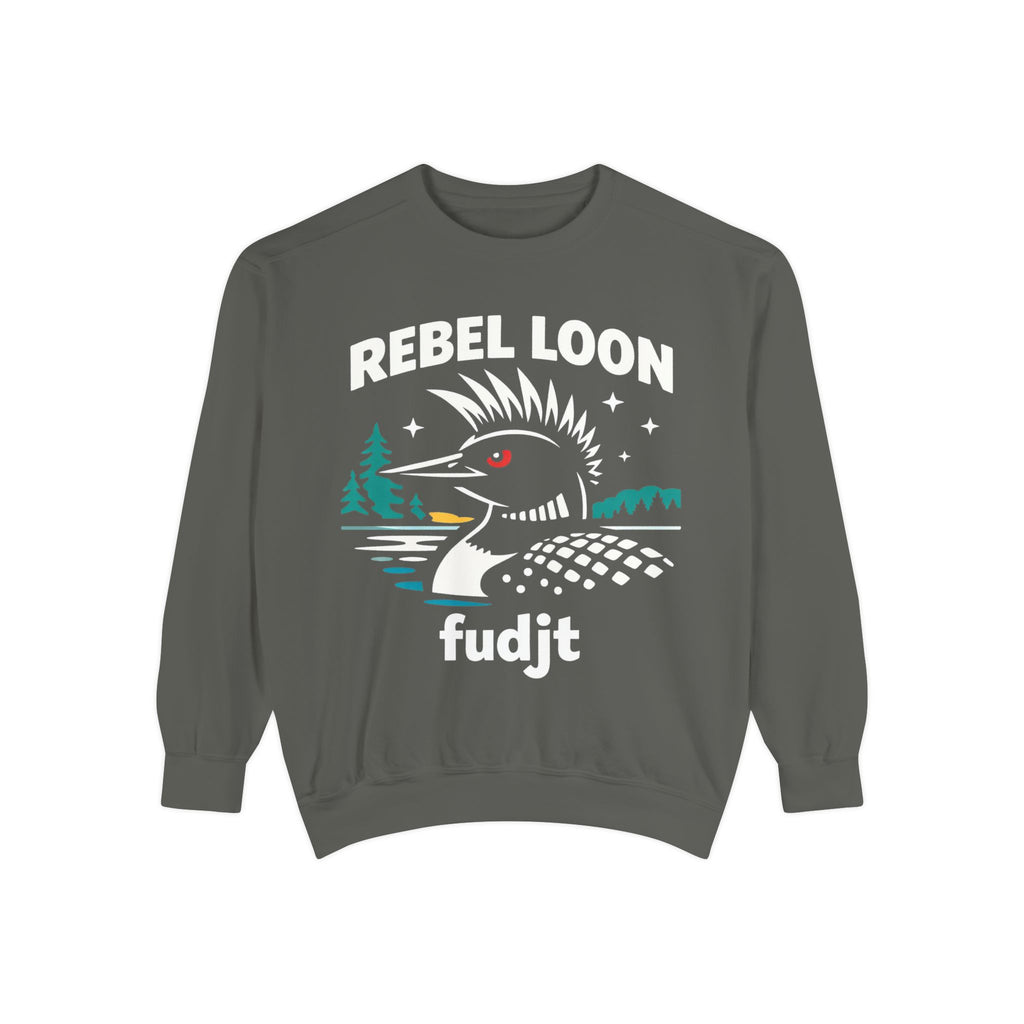 Rebel Loon fudjt Retro Wildlife Crewneck, Bold Pink Drip Backside | 14 Colors