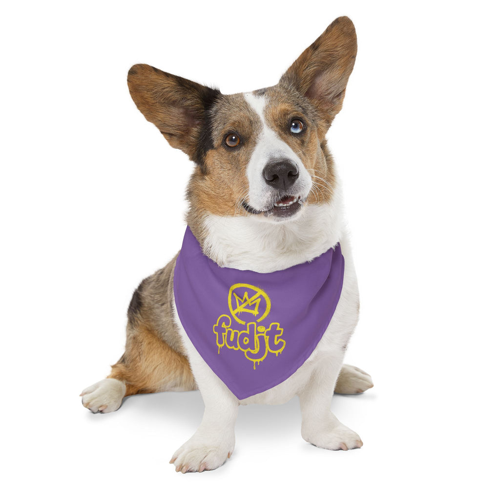 Light Purple Golden fudjt No Kings Bandana Collar for Dogs, Cats & More | 4 Sizes
