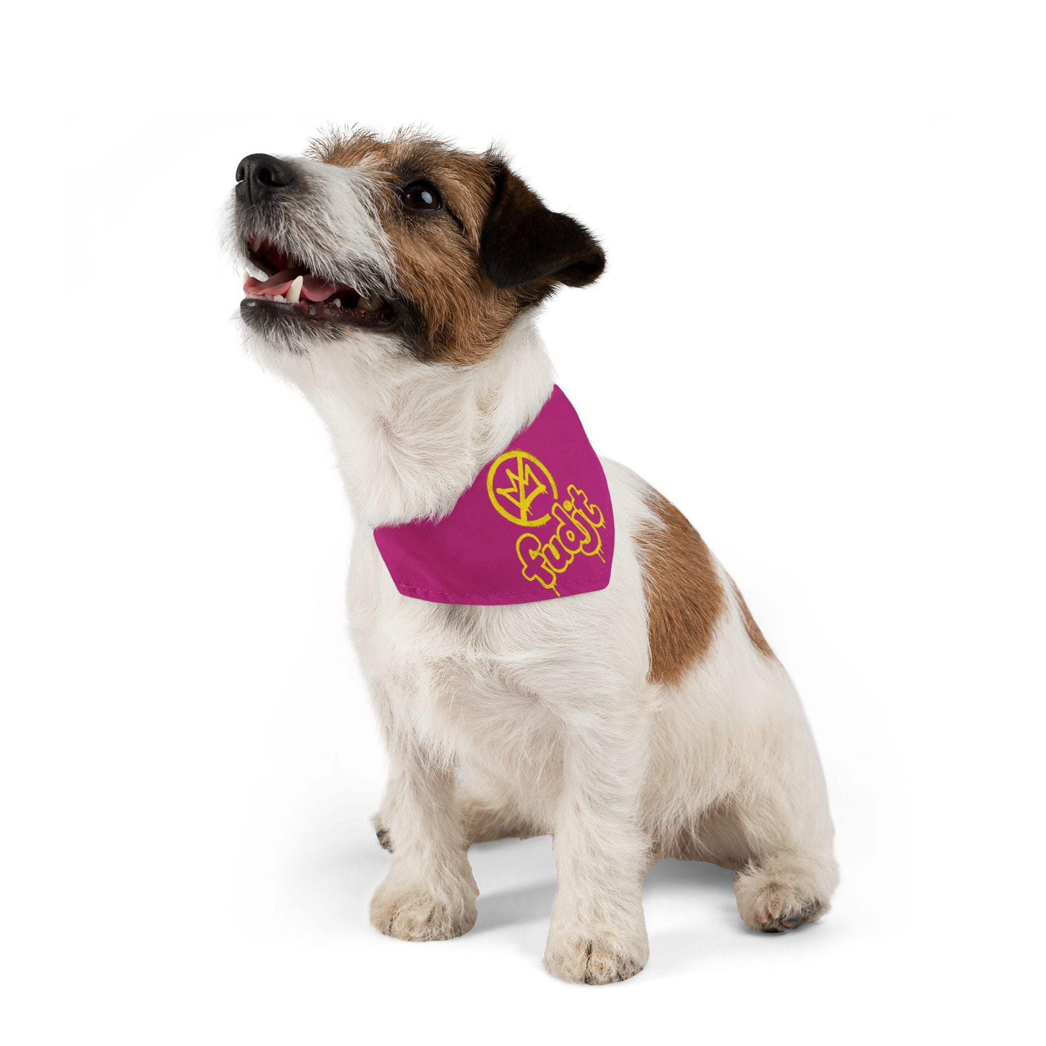 Pink Golden fudjt No Kings Bandana Collar for Dogs, Cats & More | 4 Sizes