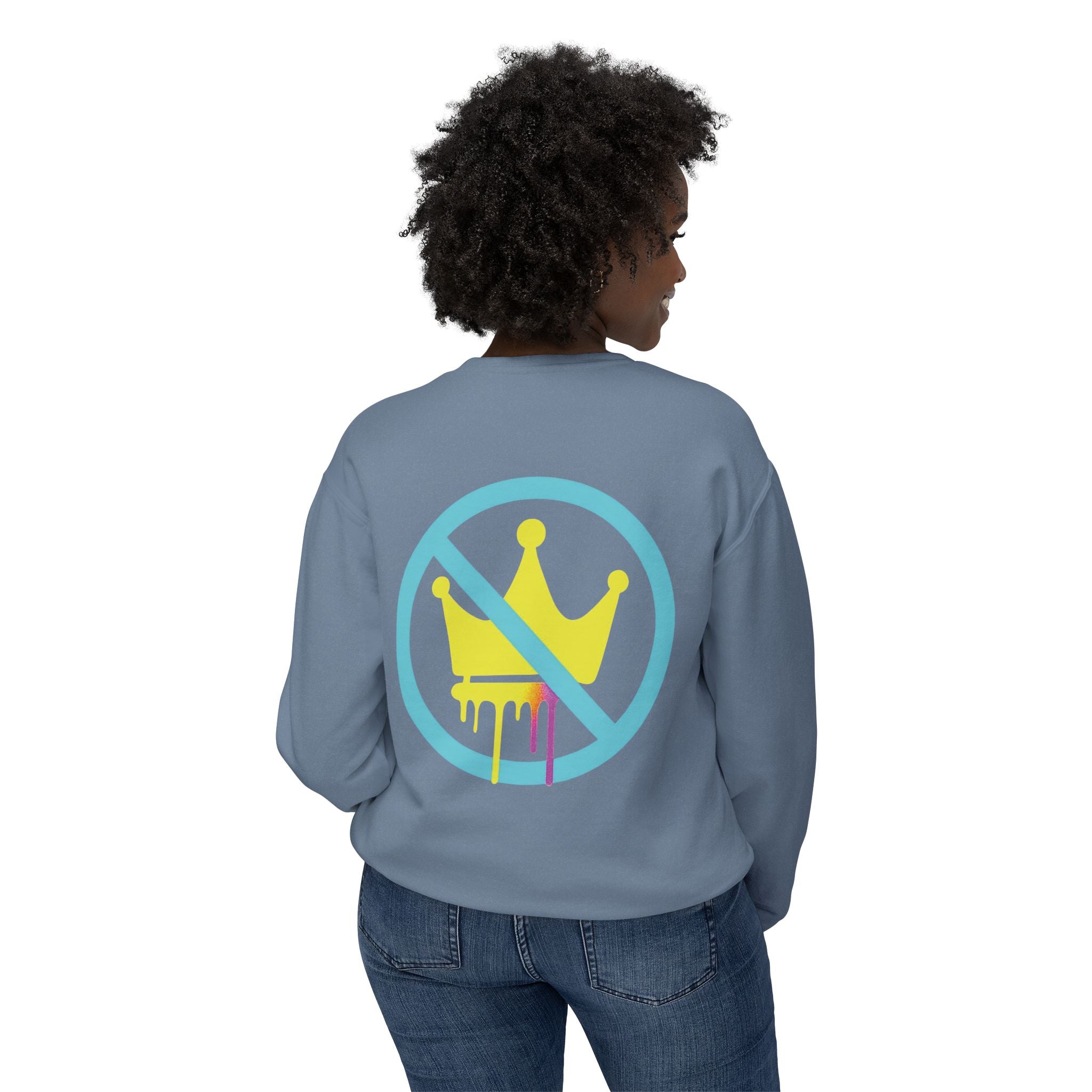 Rebel Loon fudjt Crewneck Sweatshirt – Graphic Loon Design, No Crowns Back | 6 Colors