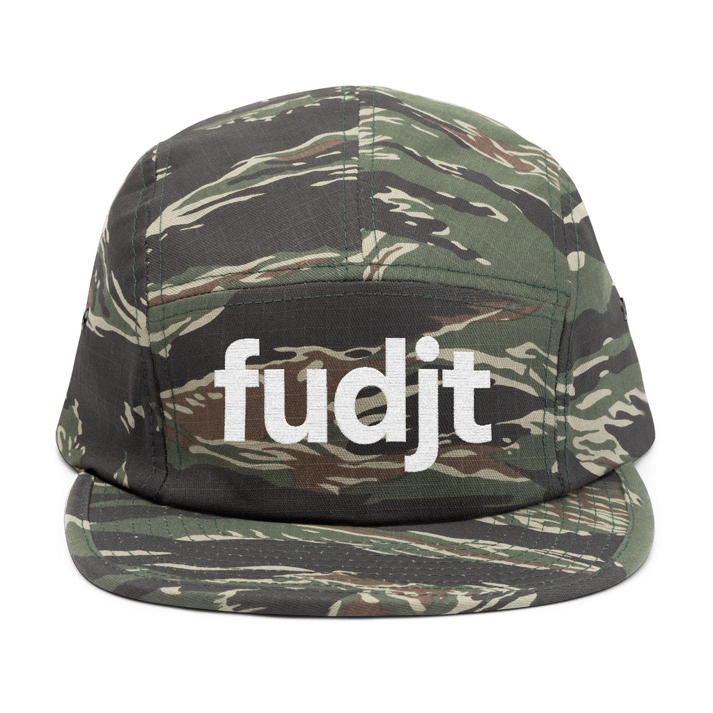 Embroidered 5 Panel Cap - White fudjt Logo - 7 Colors
