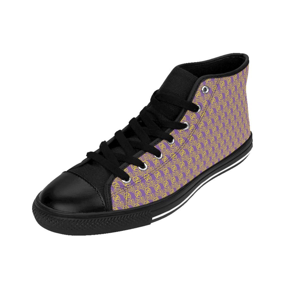 Light Purple Golden fudjt No Kings Street Style Sneakers | Women & Girls .5 High Top
