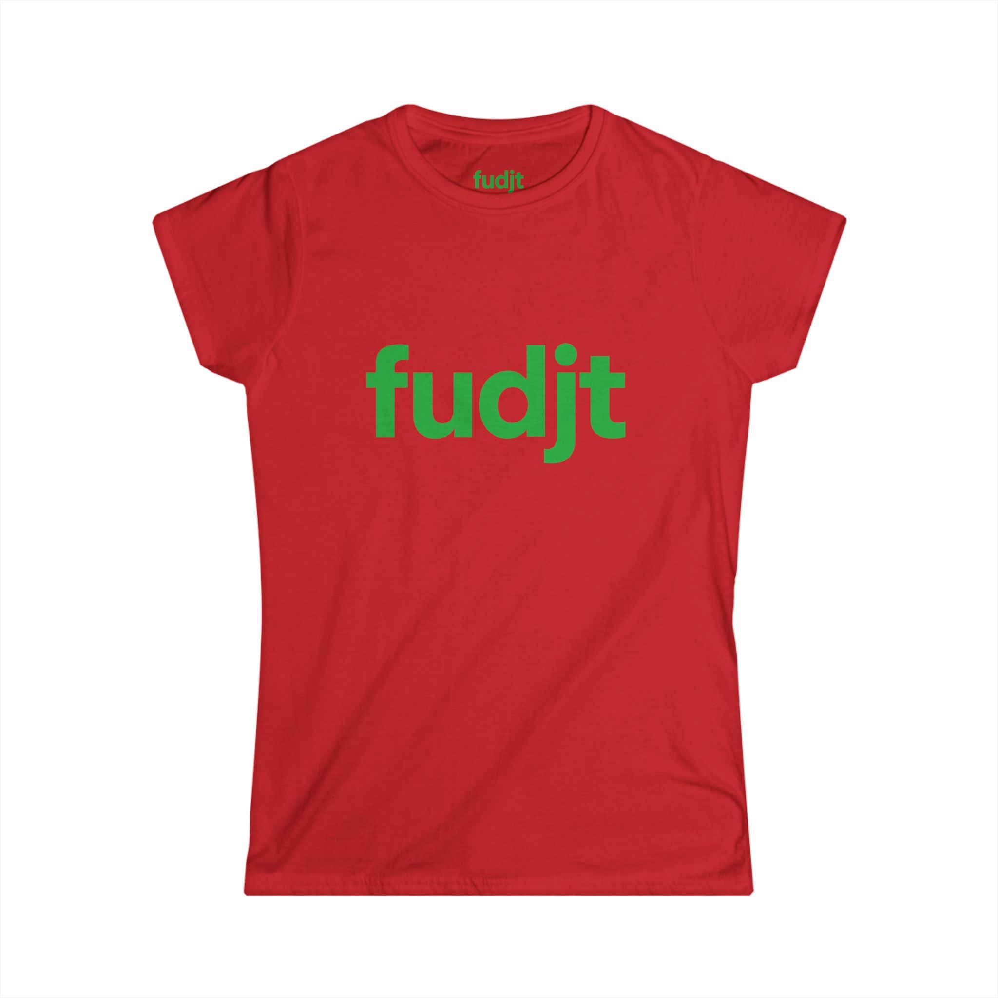 Women's Green fudjt logo Comfy Stylie Tee | 12 Colors