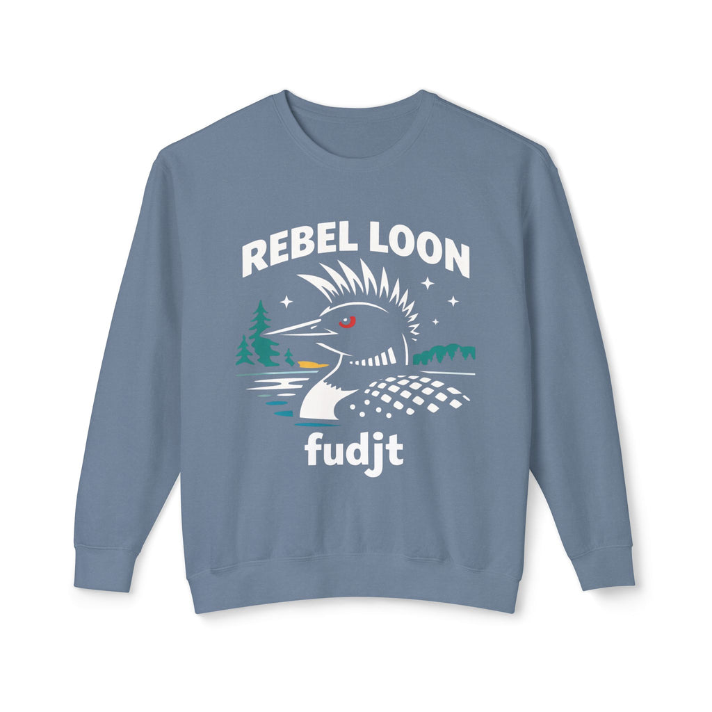 Rebel Loon fudjt Crewneck Sweatshirt – Graphic Loon Design, No Crowns Back | 6 Colors